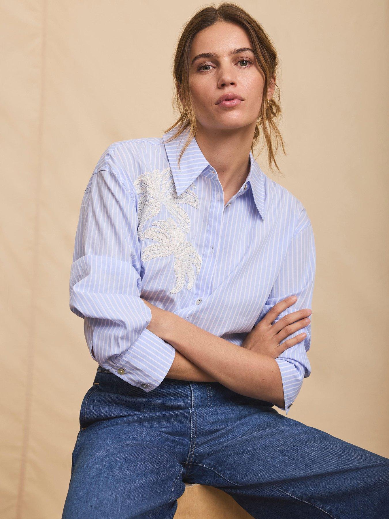 mint-velvet-stripe-embroidered-shirt-bluefront
