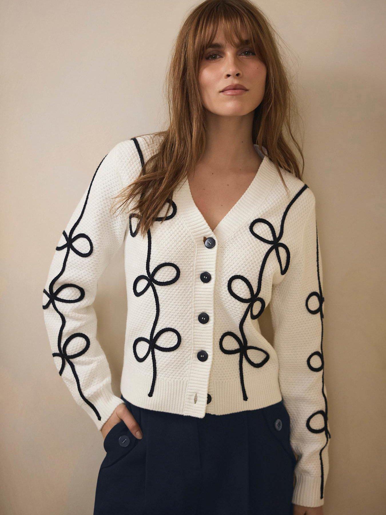 Mint Velvet Ivory Rope Detail Cardigan