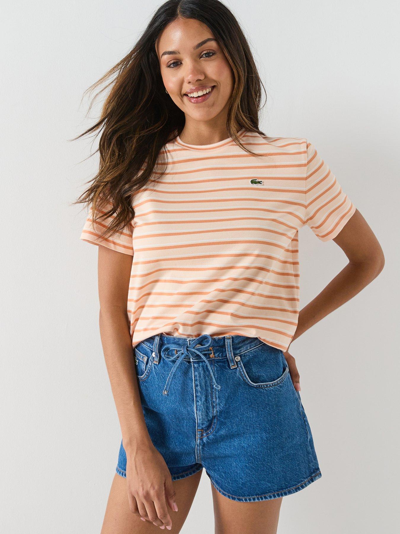 lacoste-striped-short-sleeve-t-shirt-orangefront