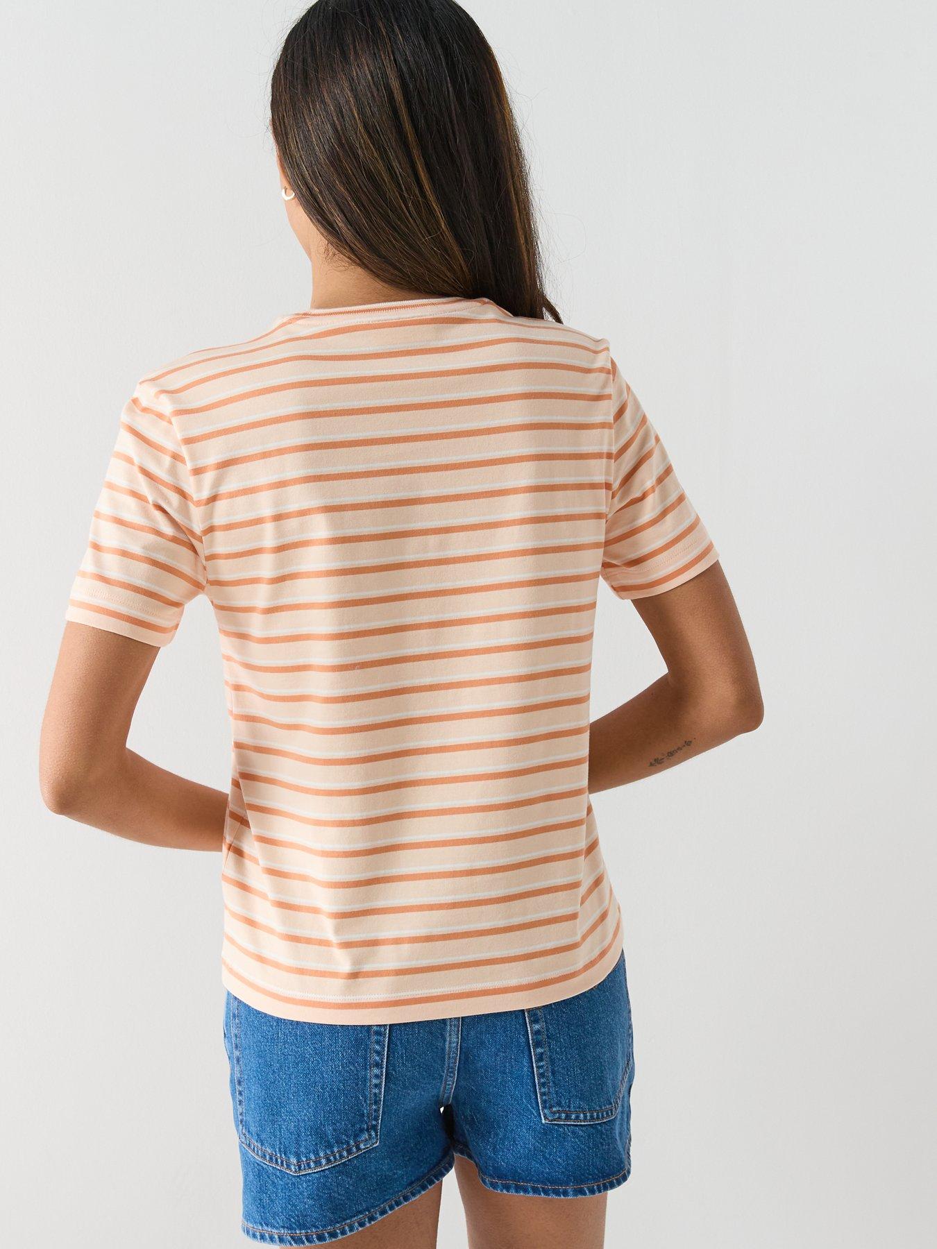lacoste-striped-short-sleeve-t-shirt-orangestillFront