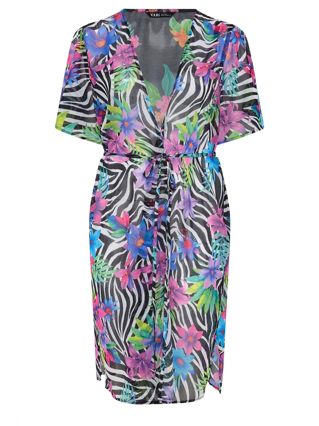 Image 5 of 5 of Yours Curve Zebra Midaxi Coverup