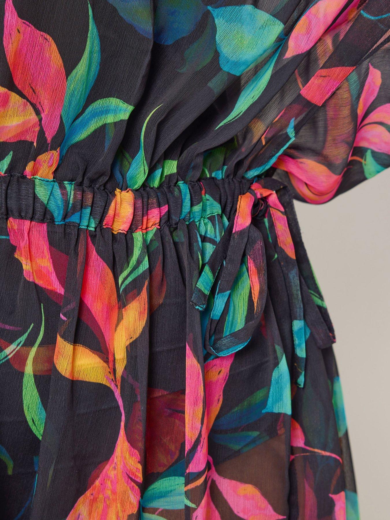 Image 4 of 5 of Yours Curve Chiffon Throw On Coverup