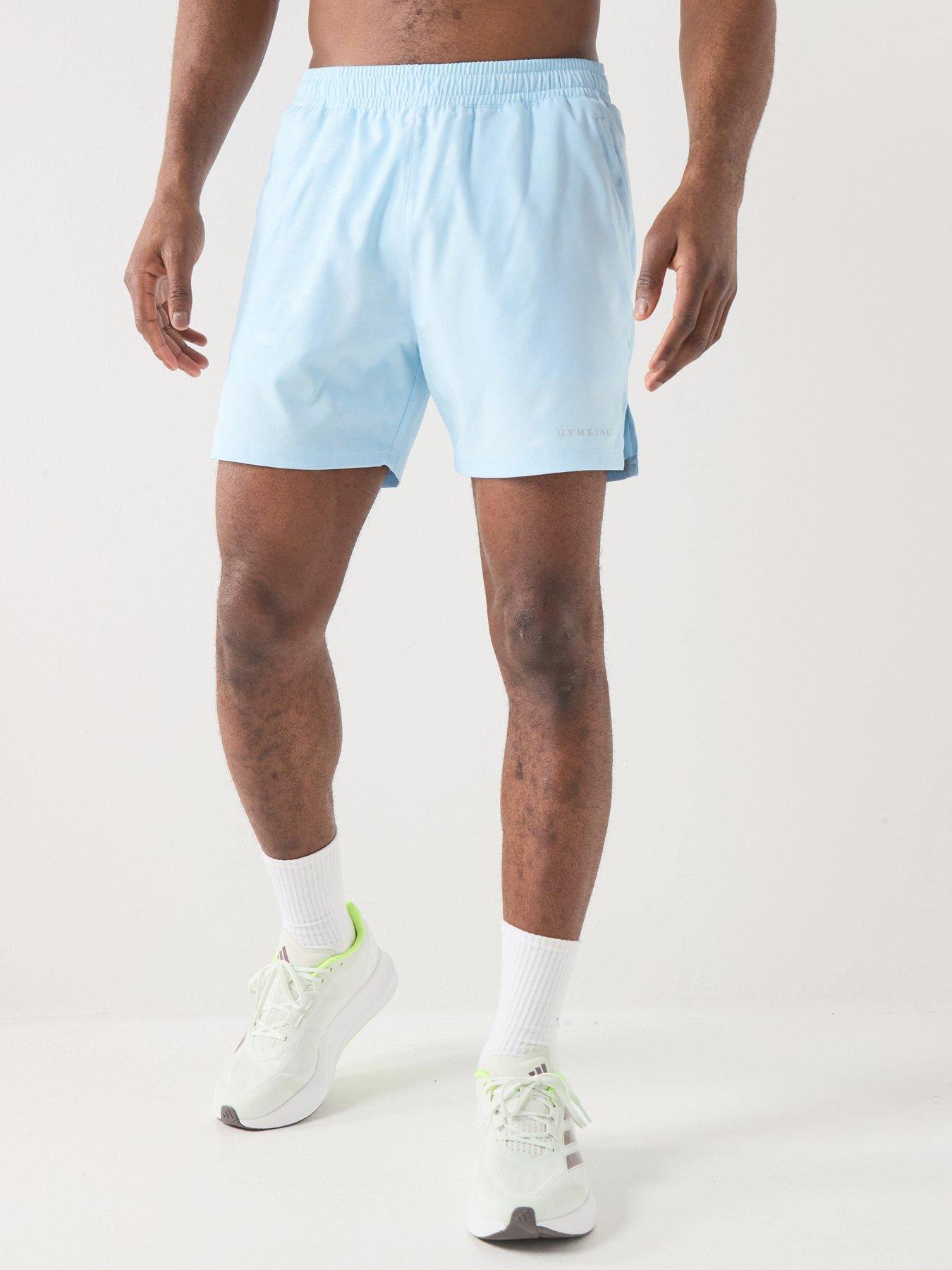 Image 1 of 4 of Gym King Mens Debossed Camo Shorts - Blue