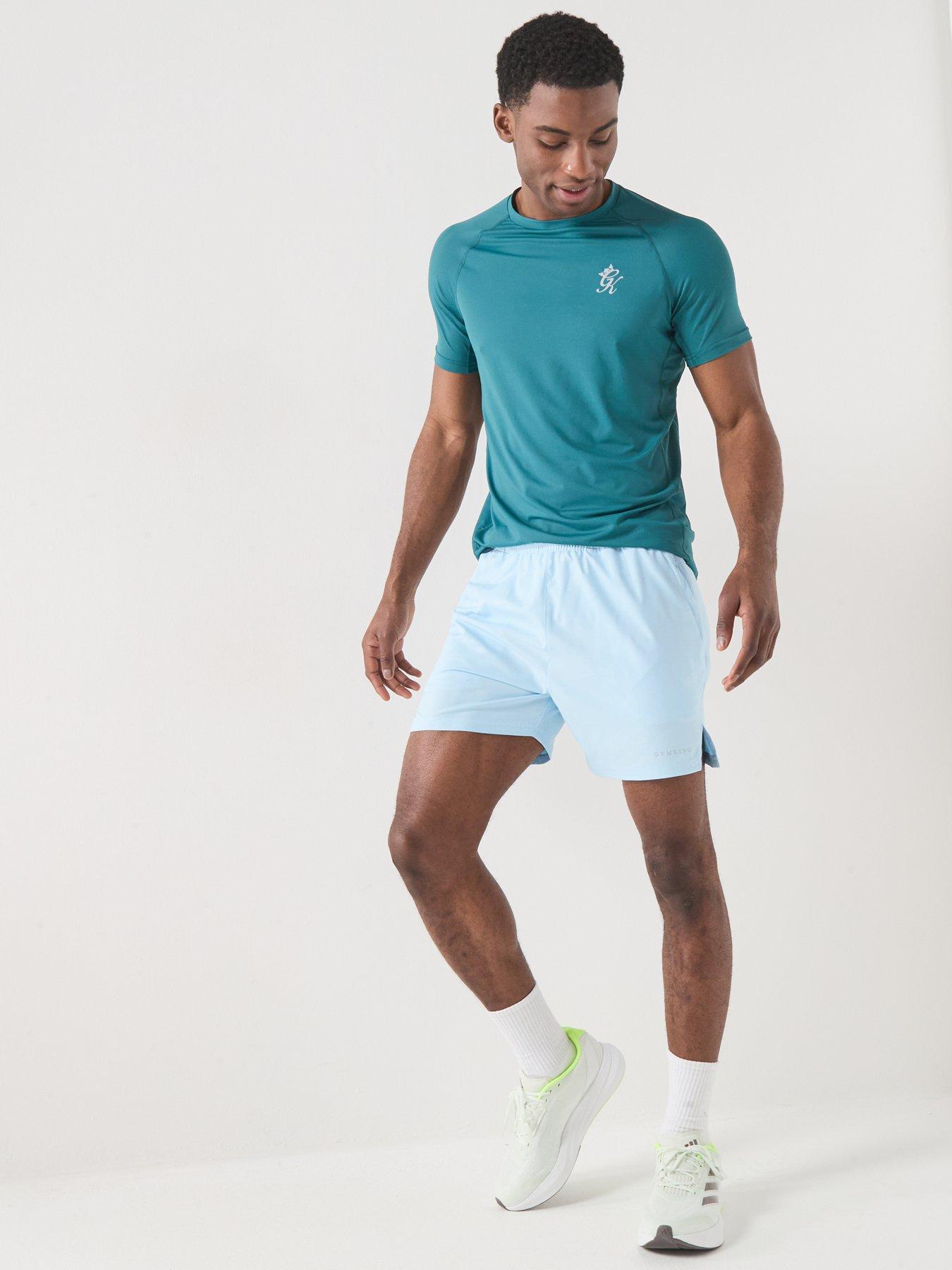 Image 4 of 4 of Gym King Mens Debossed Camo Shorts - Blue