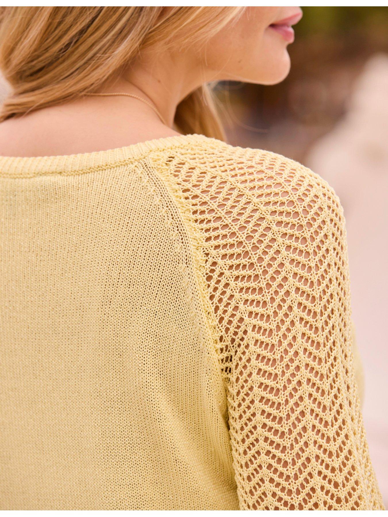 sosandar-pointelle-sleeve-jumper-yellowstillFront
