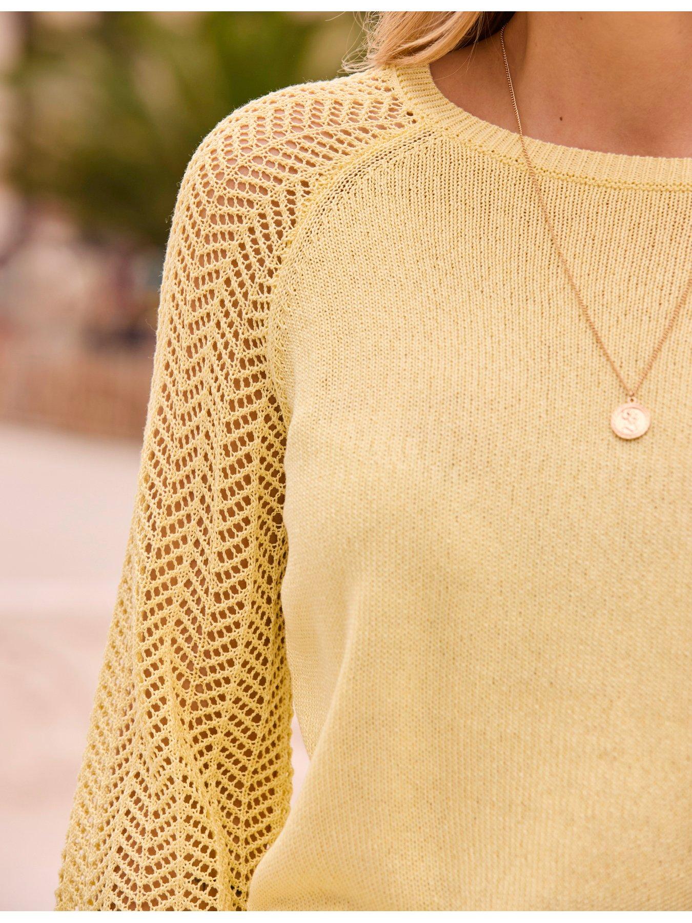 sosandar-pointelle-sleeve-jumper-yellowdetail