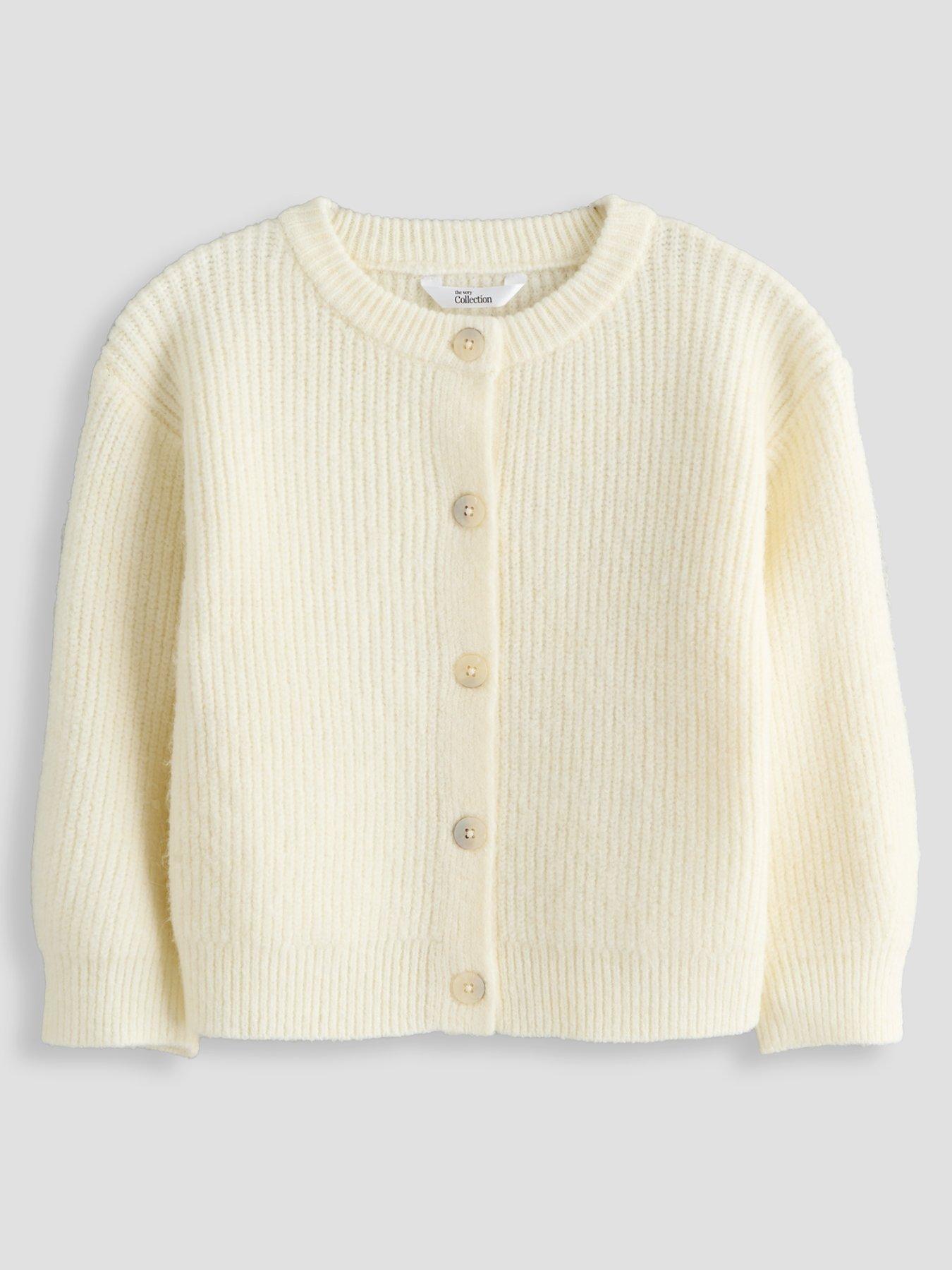 The Very Collection Girls Cardigan - Cream
