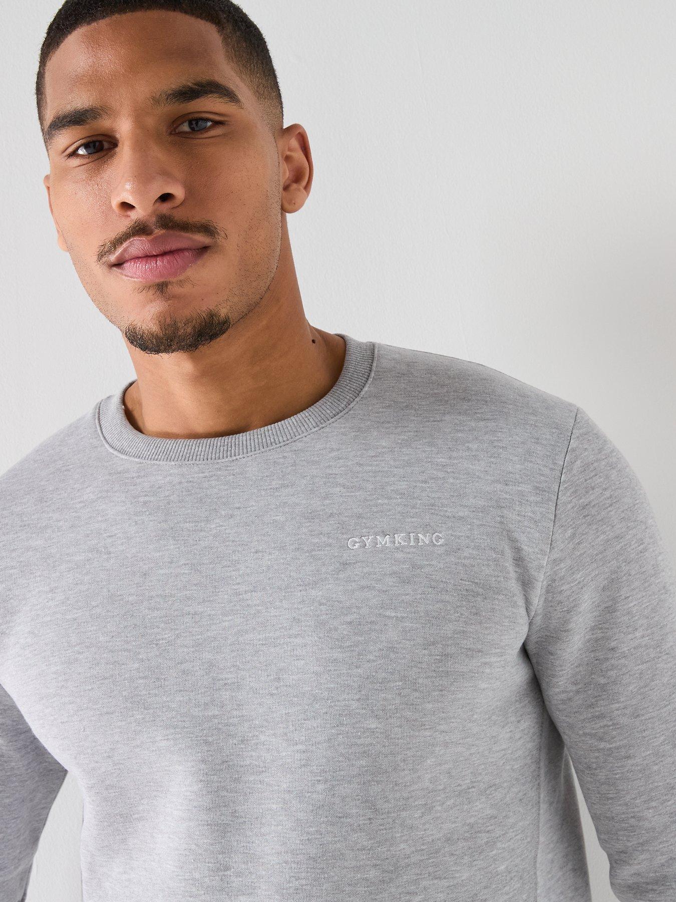 Image 4 of 4 of Gym King Mens Momentum Crew Sweatshirt - Grey