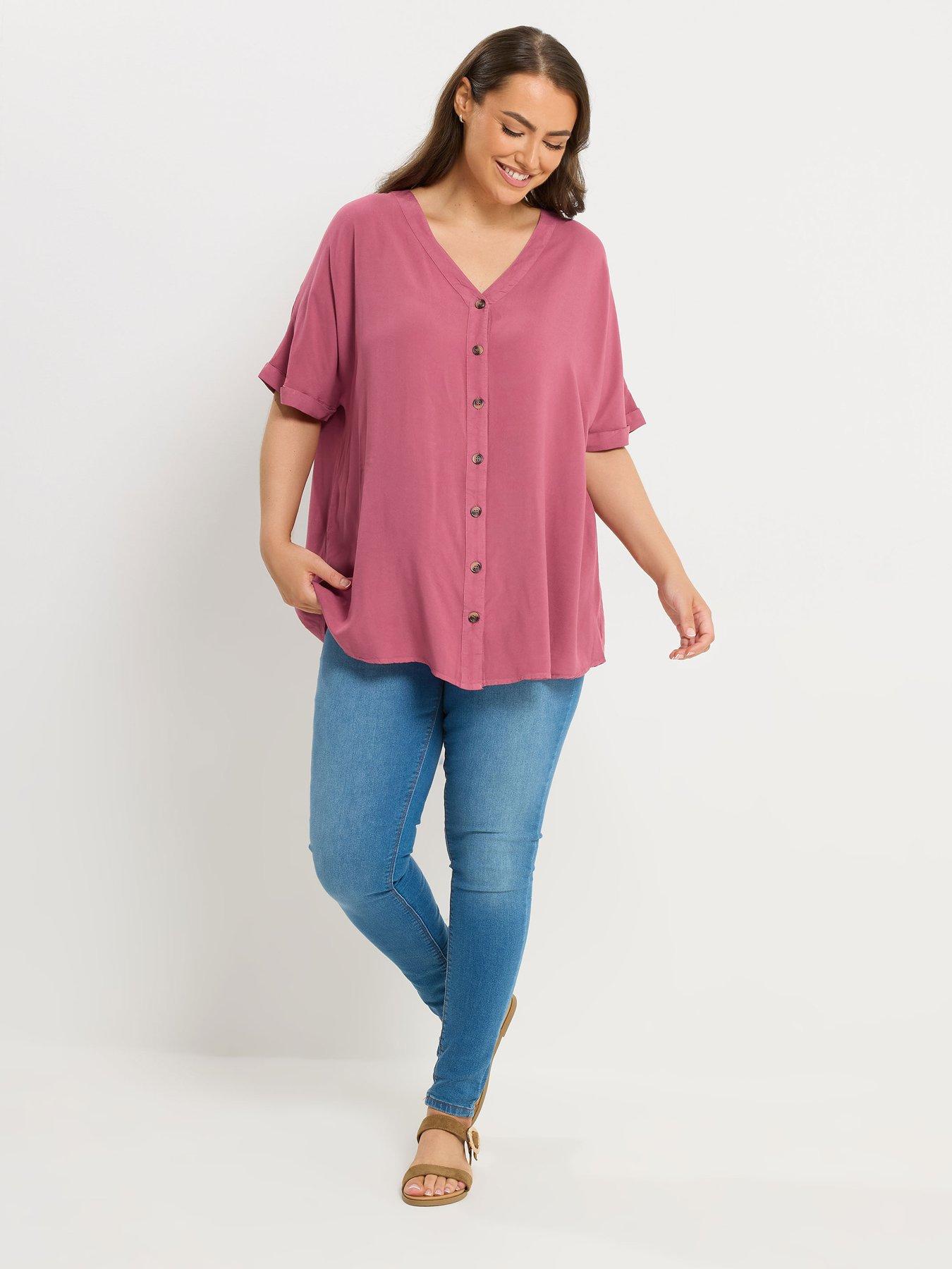 yours-curve-button-through-chambray-blouse-blueback