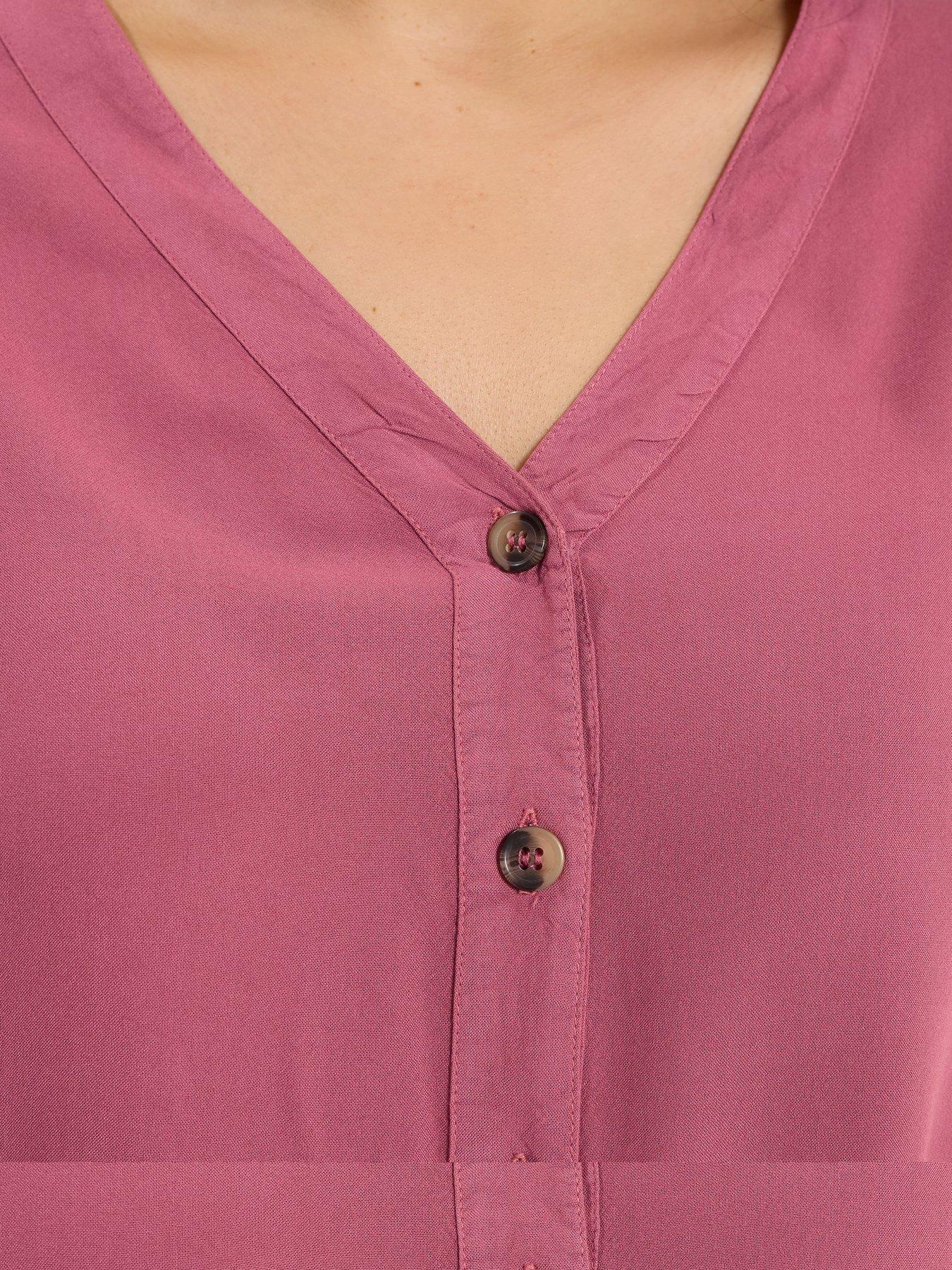 yours-curve-button-through-chambray-blouse-blueoutfit