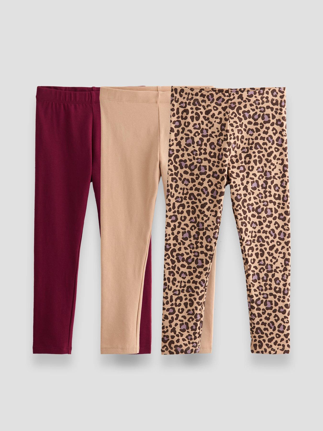 The Very Collection Girls 3 Pack of Leggings - Print/Solid