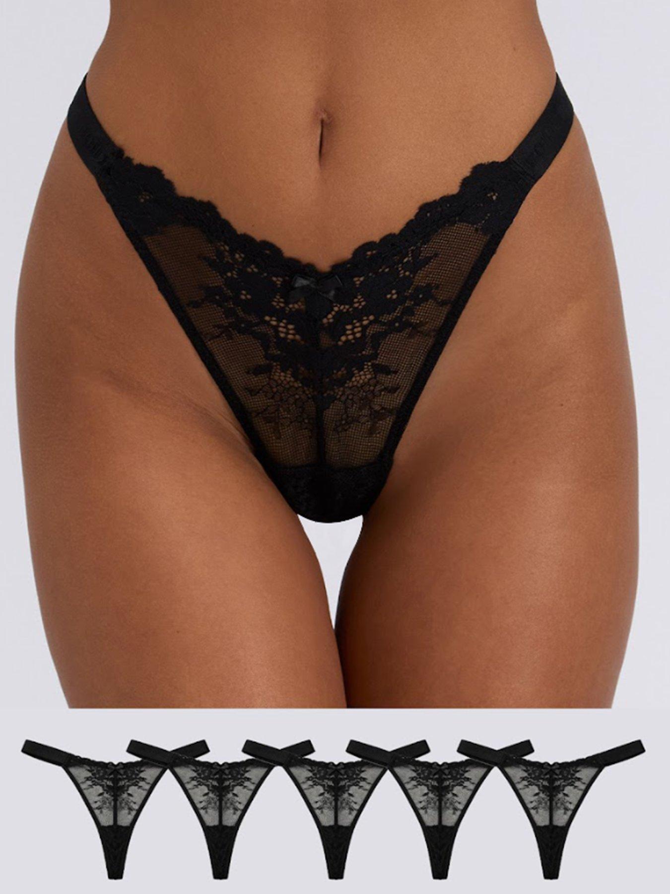 Boux Avenue Boux Avenue Fran High Leg Thong 5pk - Black
