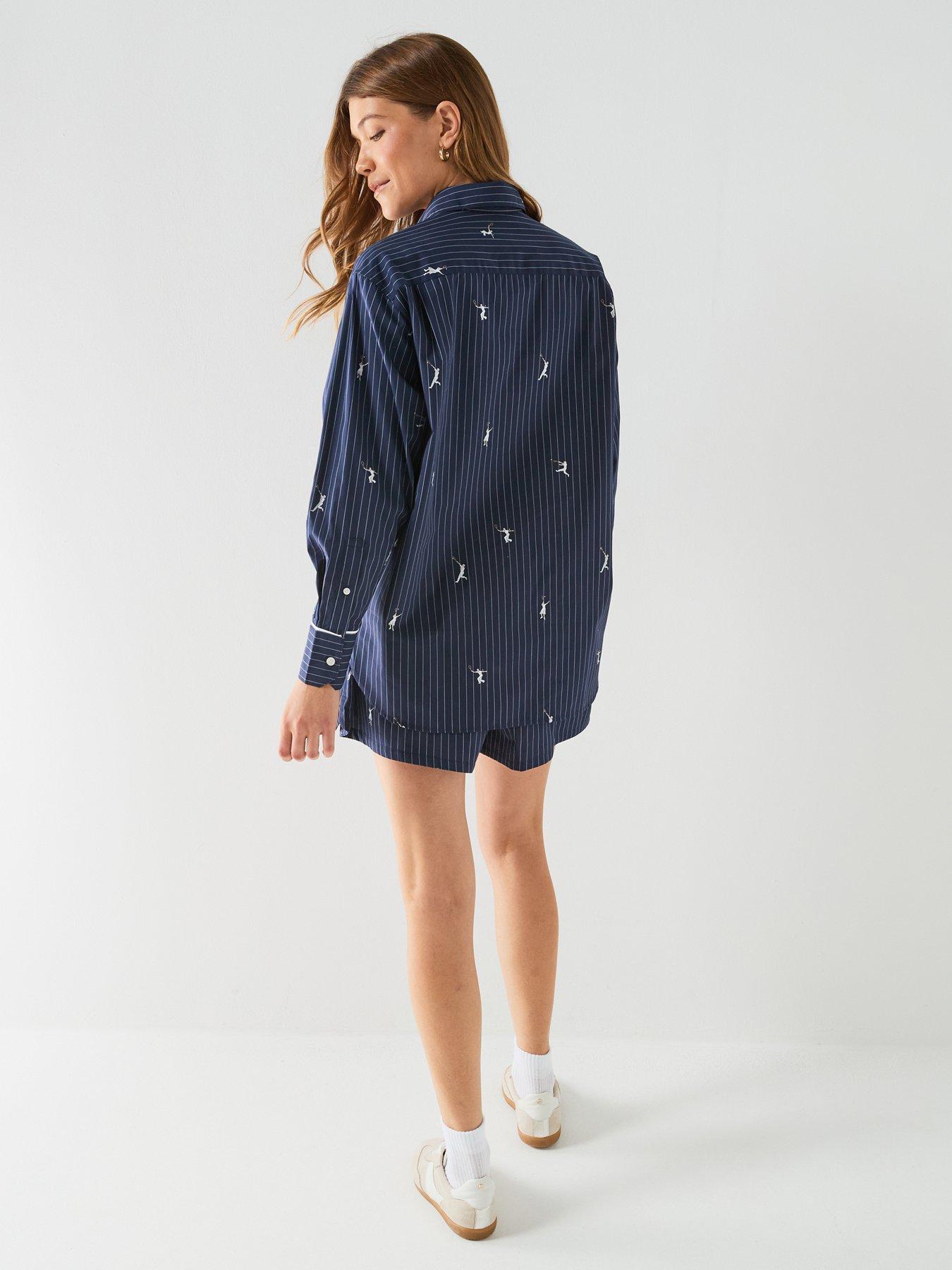 Image 2 of 6 of Lacoste Tennis Embroidered Shirt - Navy