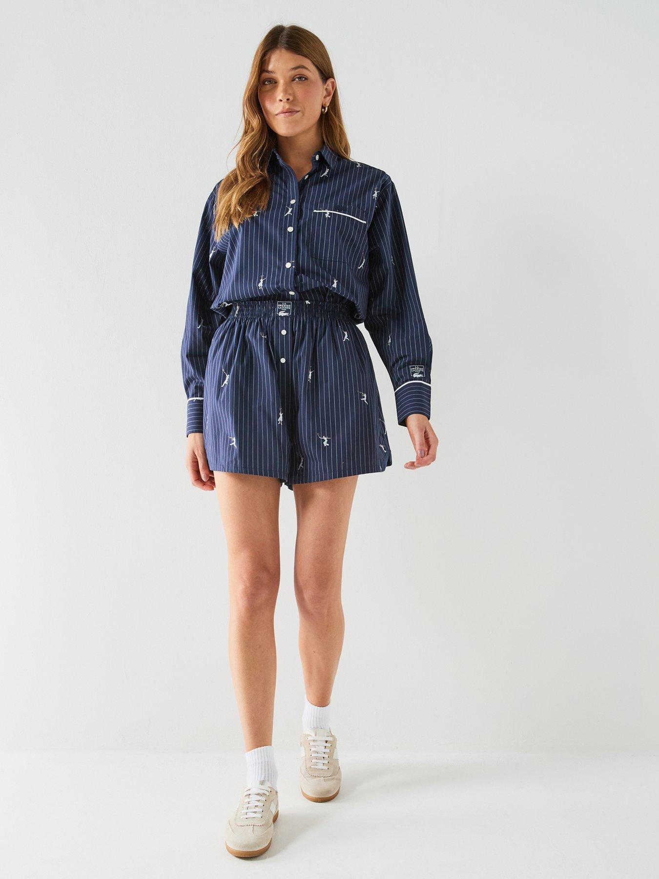 Image 3 of 6 of Lacoste Tennis Embroidered Shirt - Navy