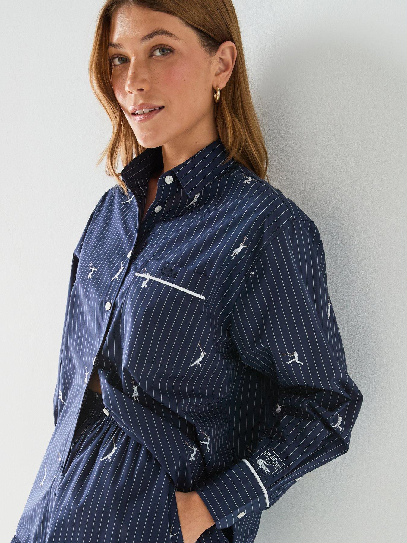 Image 4 of 6 of Lacoste Tennis Embroidered Shirt - Navy