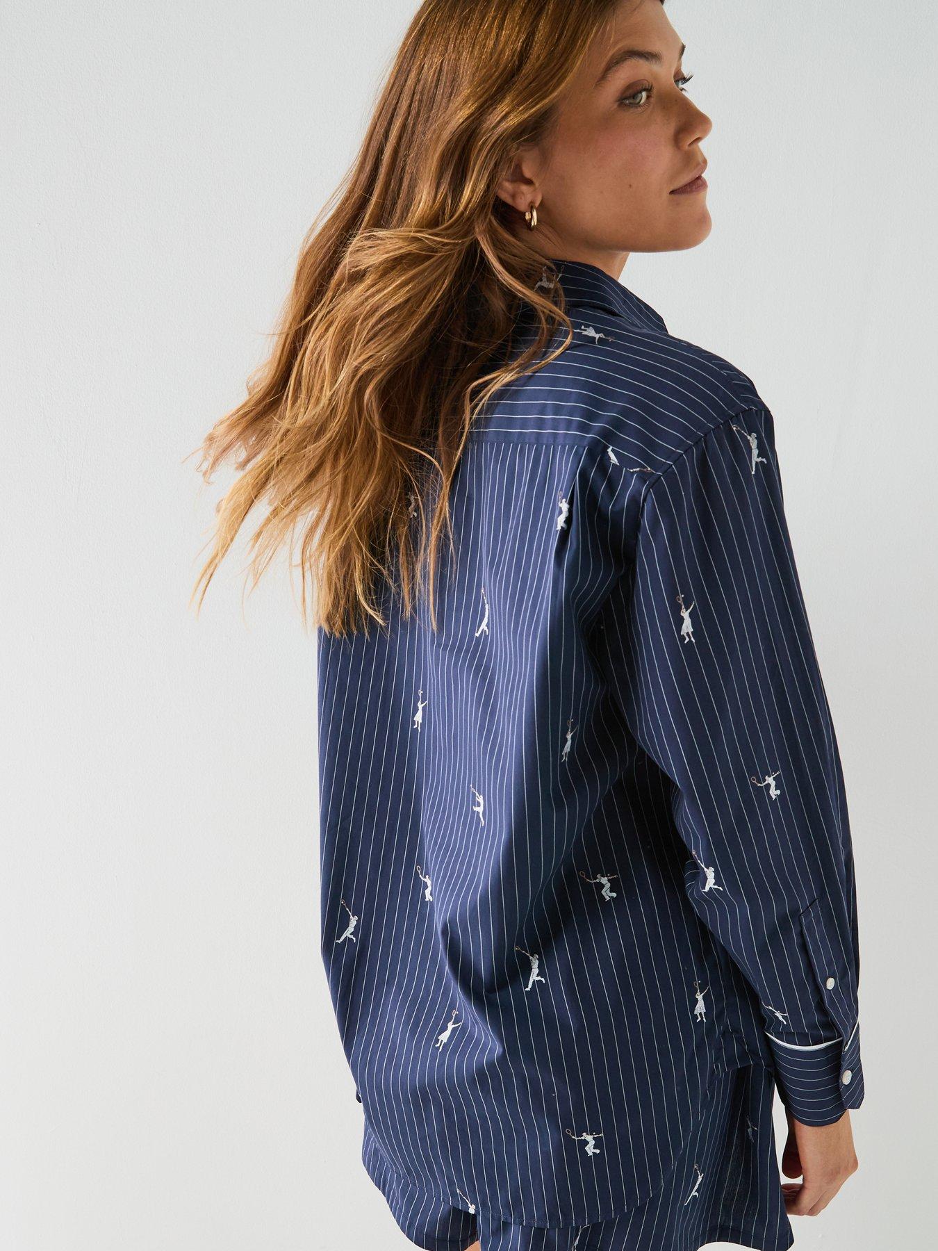 Image 6 of 6 of Lacoste Tennis Embroidered Shirt - Navy