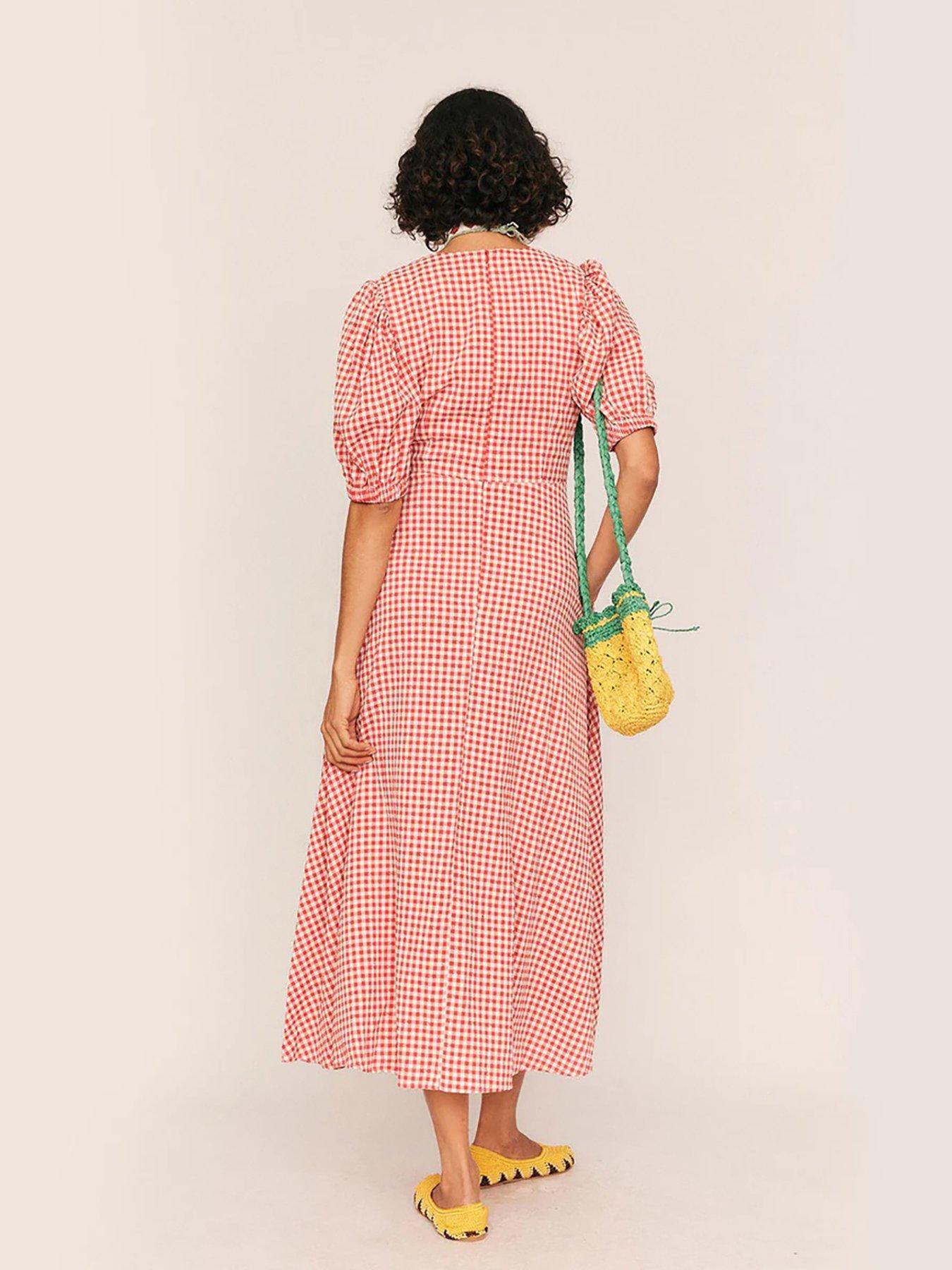 Image 2 of 4 of Summery Maude Check Midi Dress