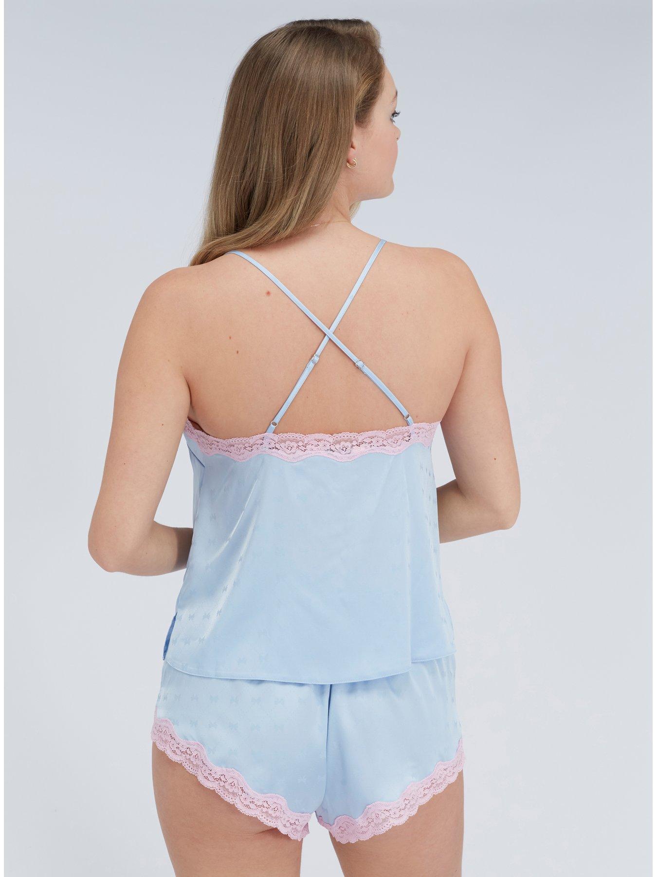 boux-avenue-bow-satin-cami-set-bluestillFront