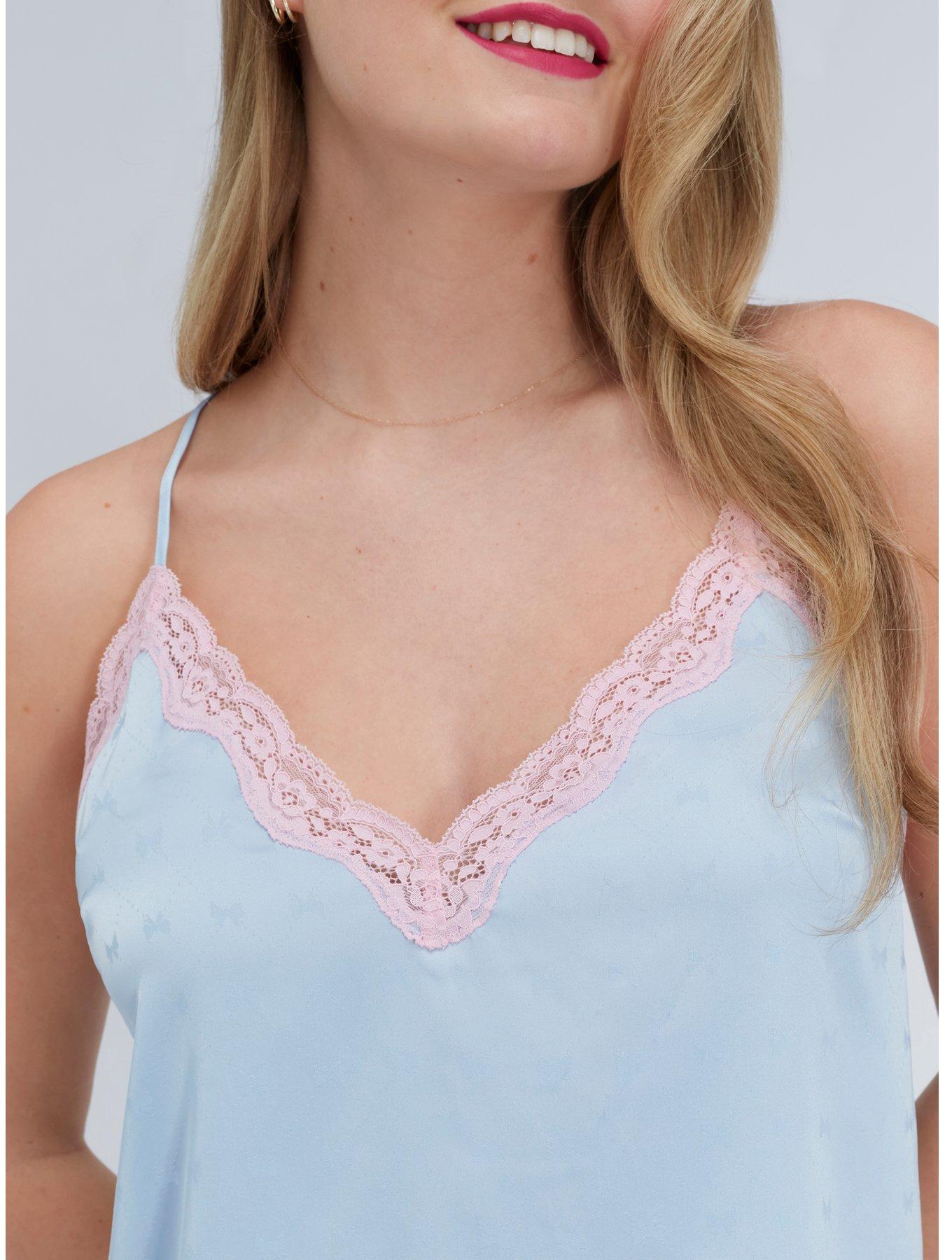 boux-avenue-bow-satin-cami-set-blueoutfit