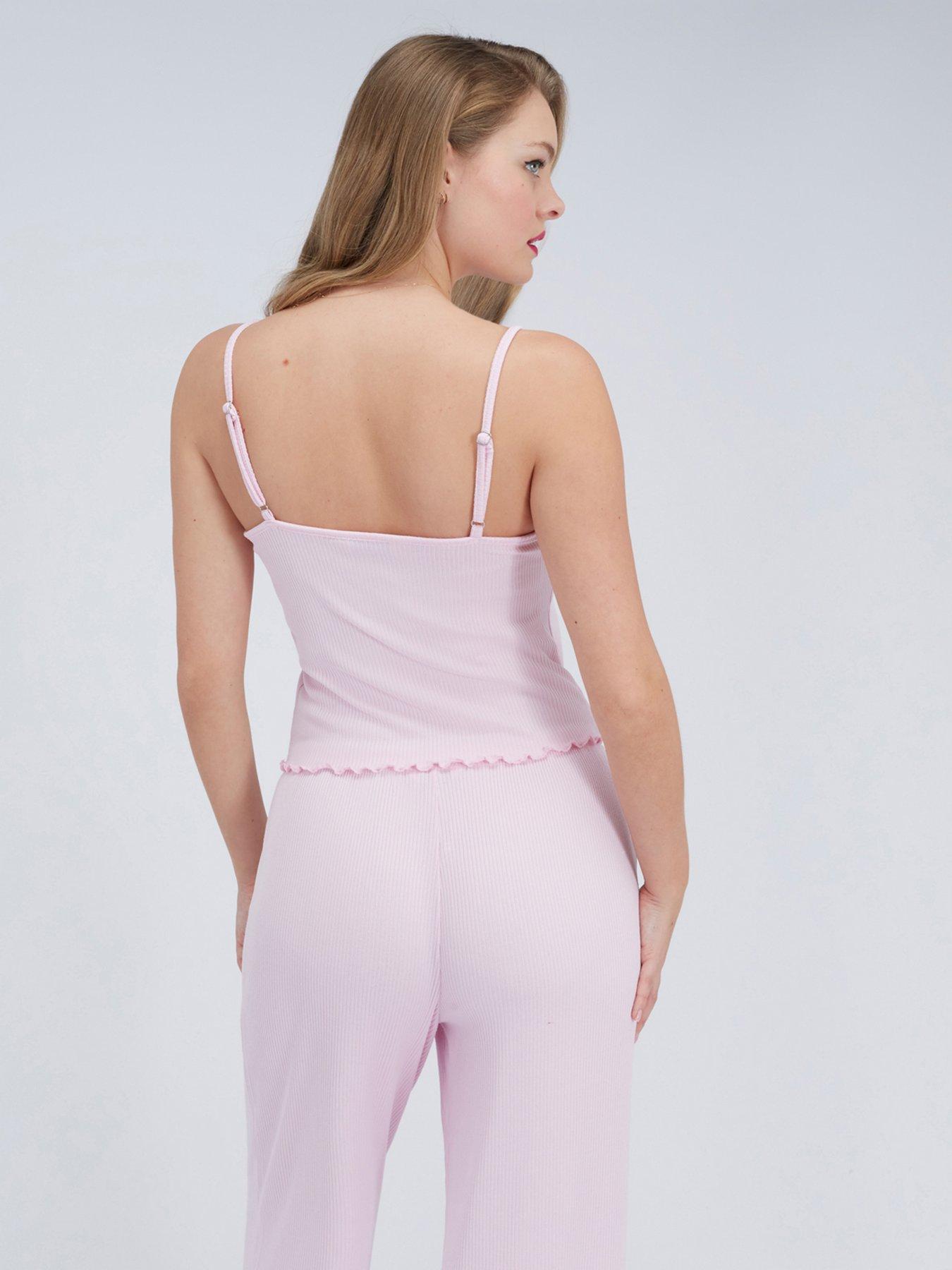 boux-avenue-lace-rib-pyjama-set-pinkstillFront
