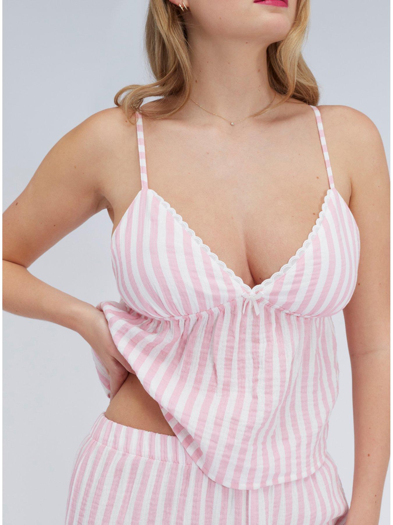 boux-avenue-stripe-cotton-pyjama-set-pinkoutfit