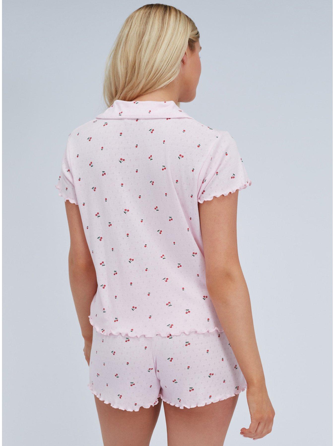 boux-avenue-cherry-pointelle-short-pyjama-set-pinkstillFront