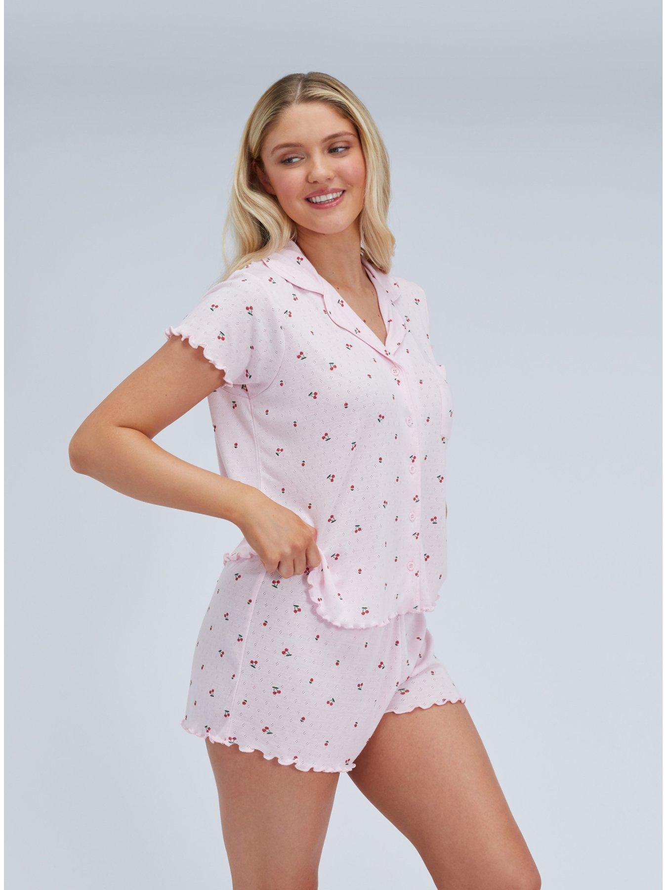 boux-avenue-cherry-pointelle-short-pyjama-set-pinkback