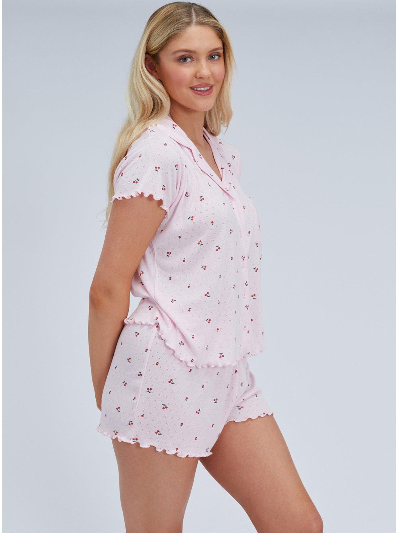 boux-avenue-cherry-pointelle-short-pyjama-set-pinkoutfit