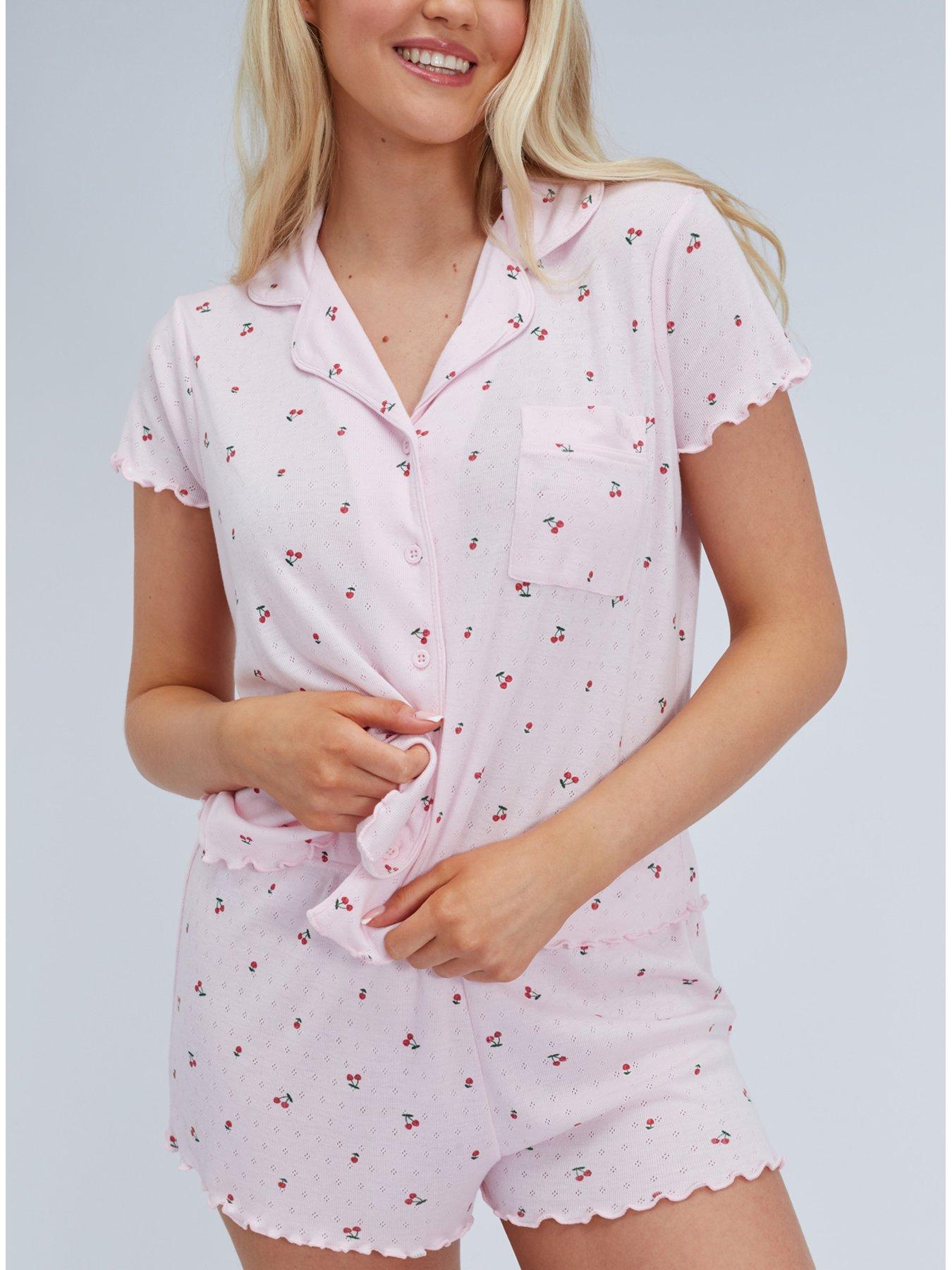 boux-avenue-cherry-pointelle-short-pyjama-set-pinkdetail