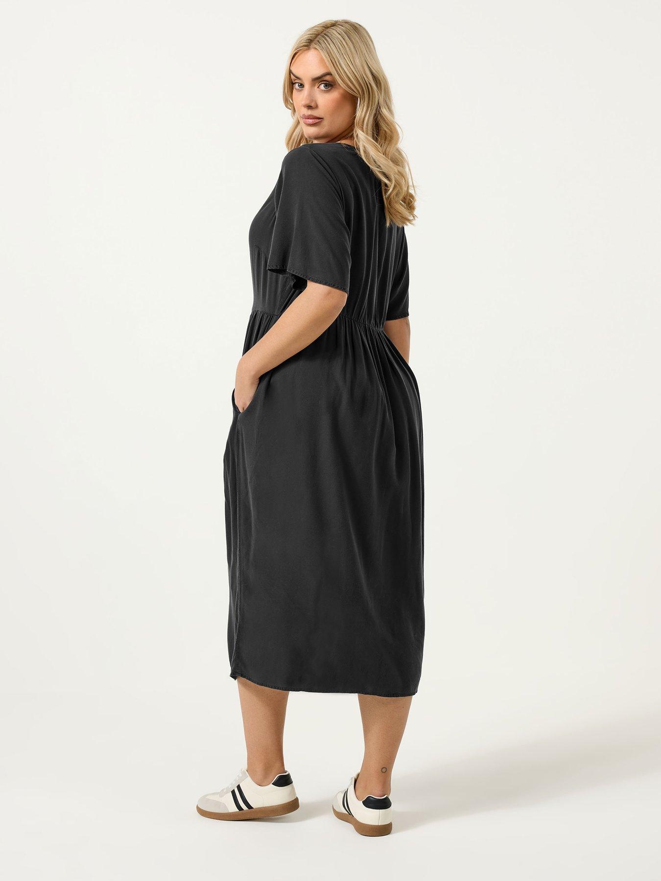 Image 2 of 5 of Yours Curve Chambray Tea Dress