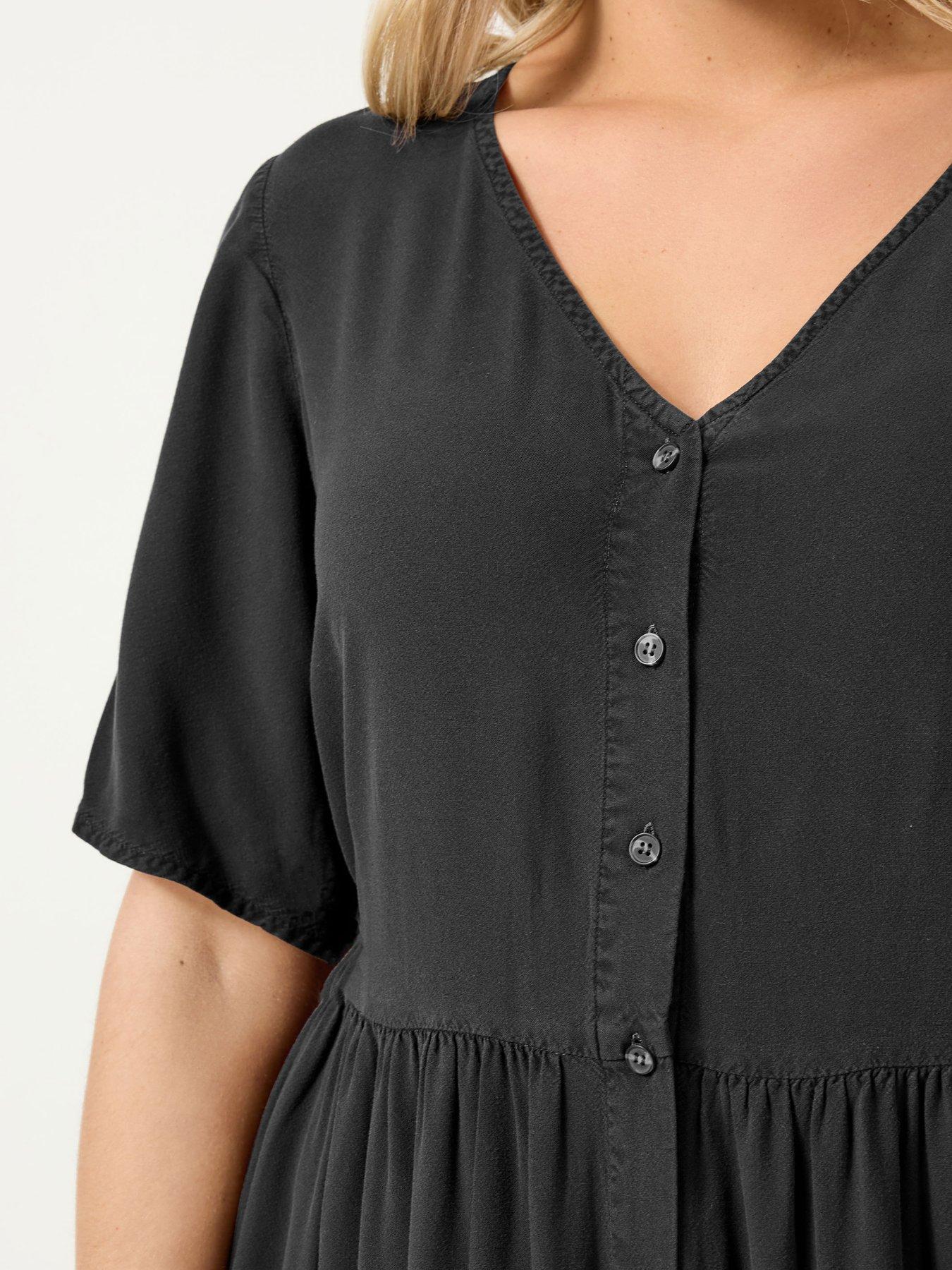 Image 4 of 5 of Yours Curve Chambray Tea Dress
