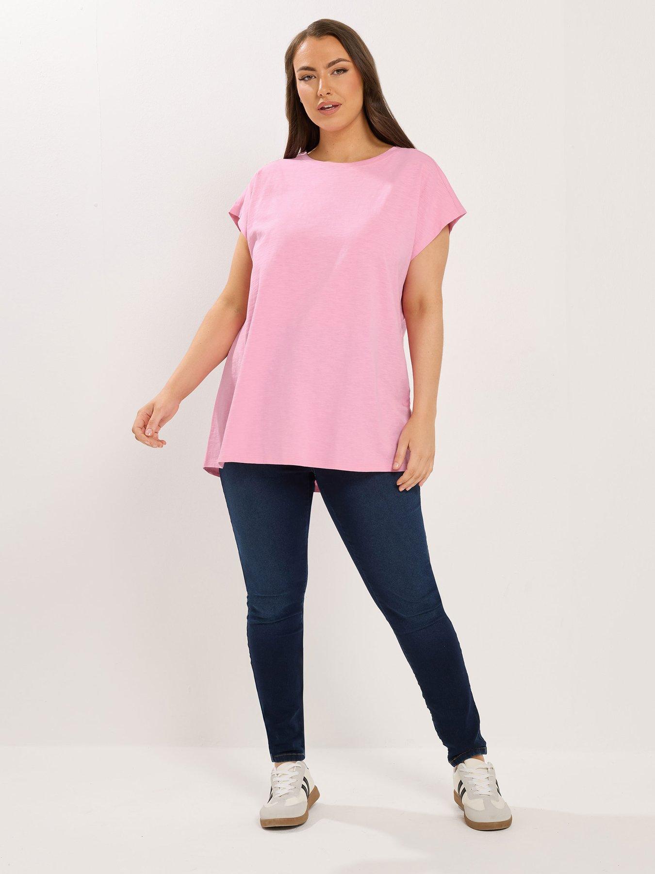 Image 4 of 6 of Yours Curve 3 Pack Grown On Slub T-shirt