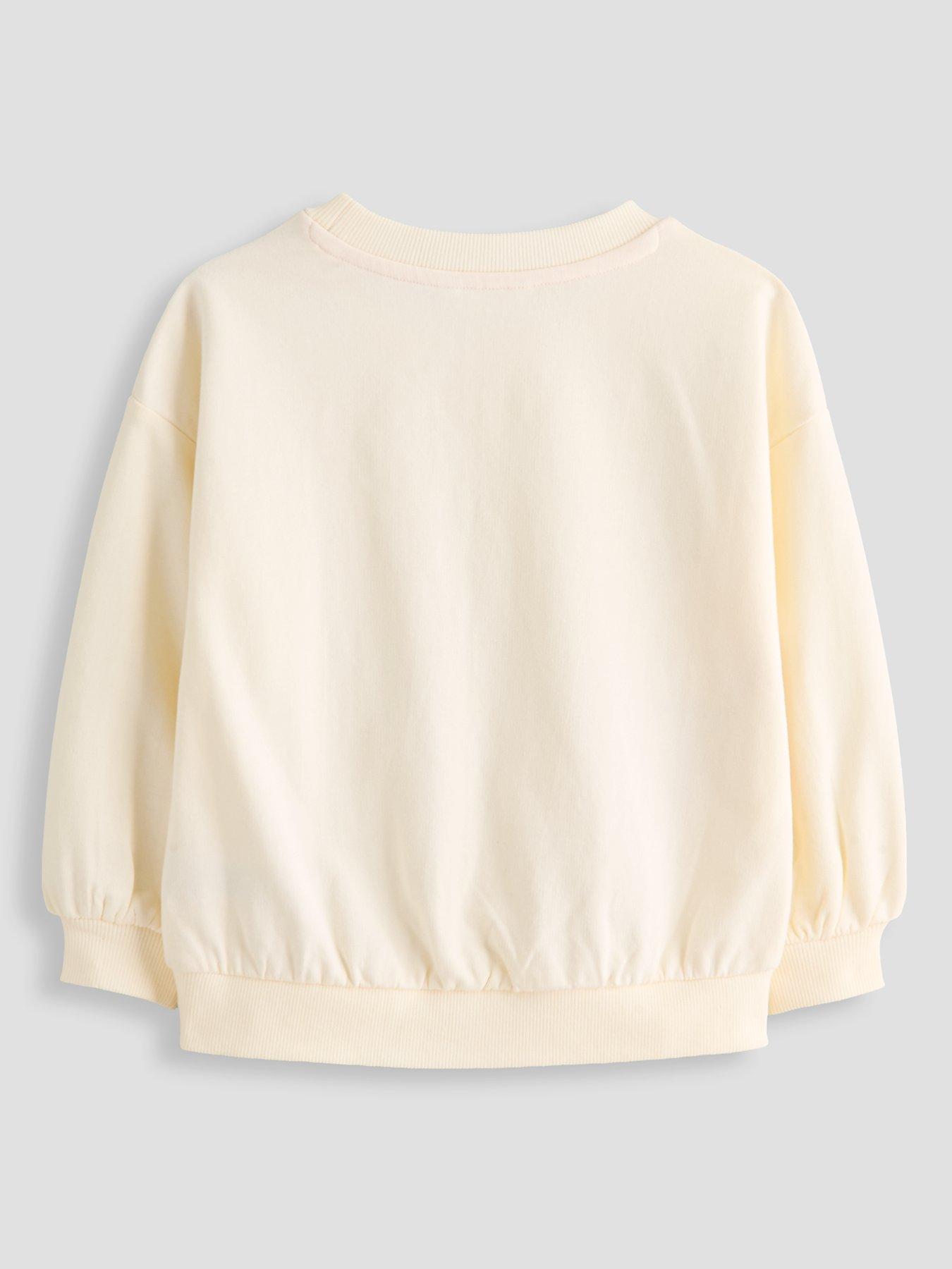Image 2 of 6 of The Very Collection Girls Letter Applique Sweatshirt - Cream