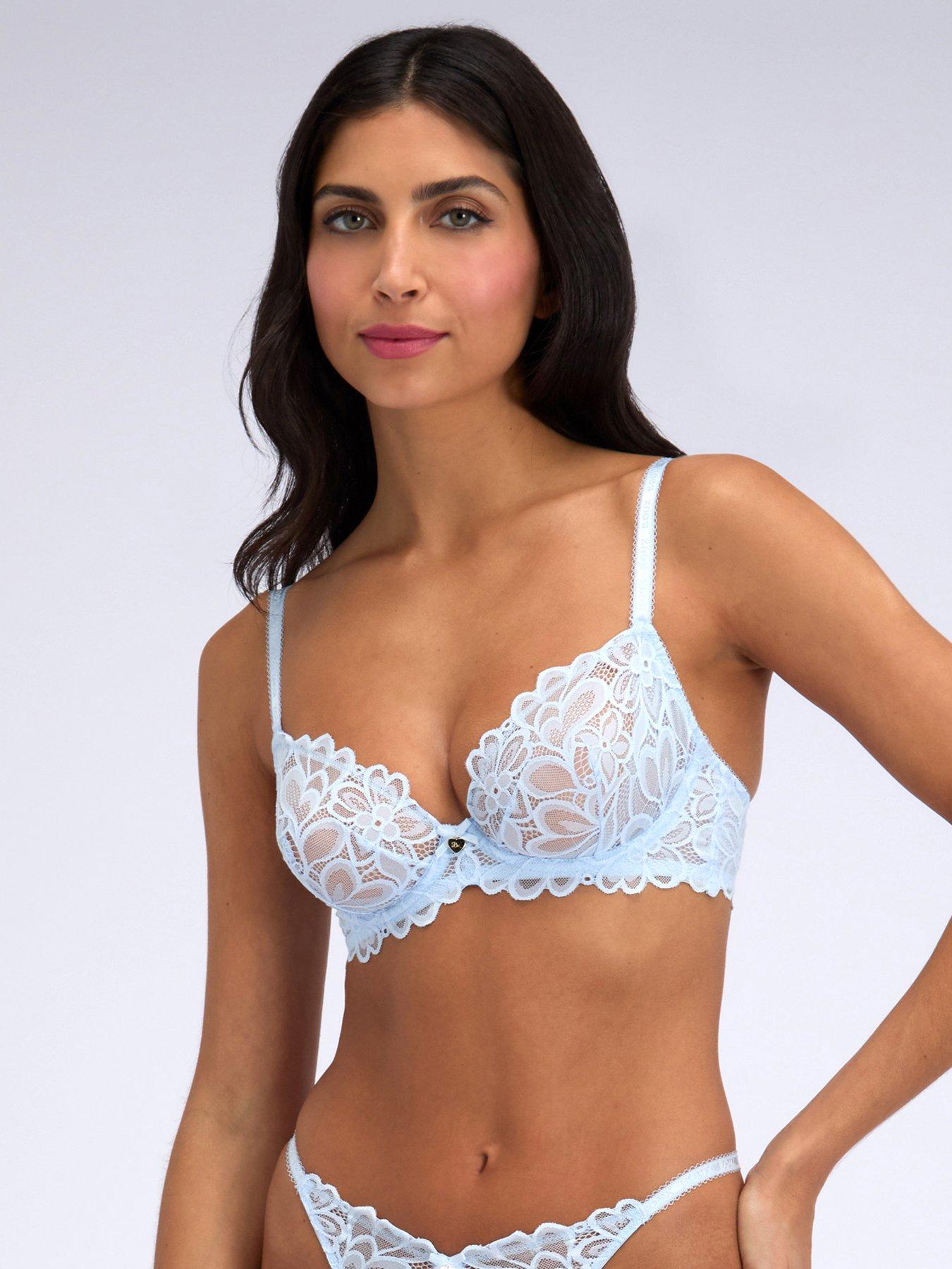 Image 1 of 5 of Boux Avenue Boux Avenue Heidi Plunge Bra - Powder Blue