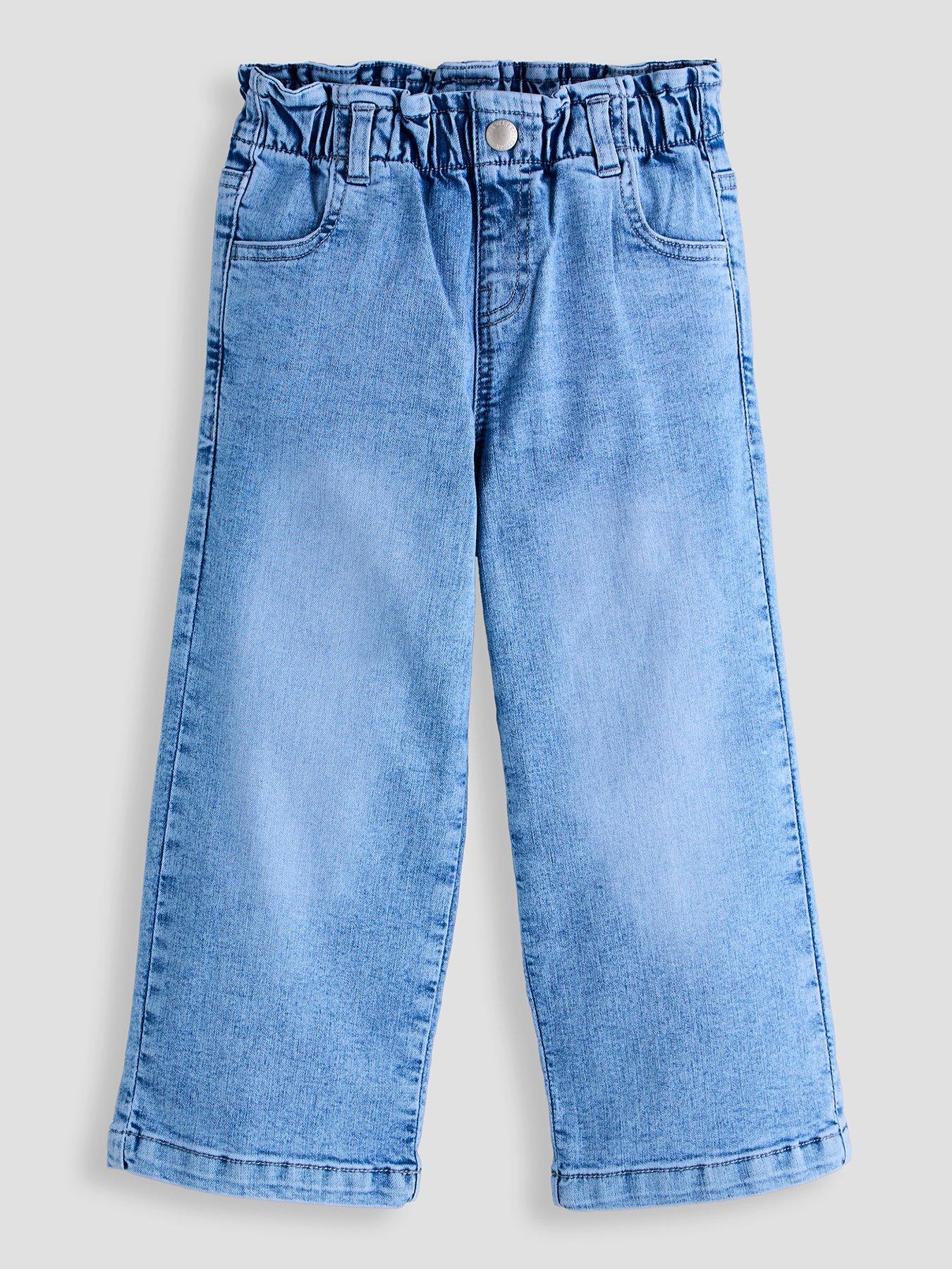 Image 1 of 4 of The Very Collection Girls Wide Leg Jeans (9 months - 7 years) - Light Wash