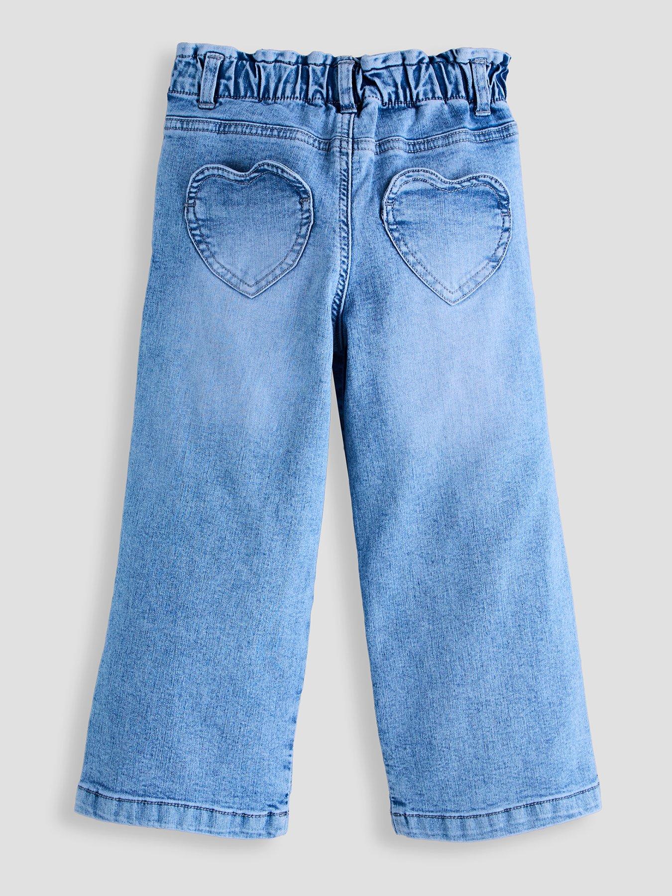 Image 2 of 4 of The Very Collection Girls Wide Leg Jeans (9 months - 7 years) - Light Wash