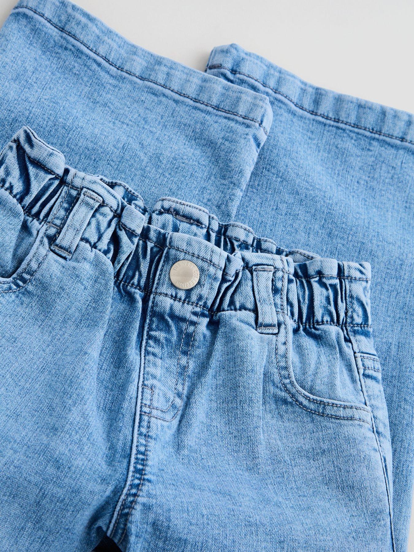 Image 3 of 4 of The Very Collection Girls Wide Leg Jeans (9 months - 7 years) - Light Wash