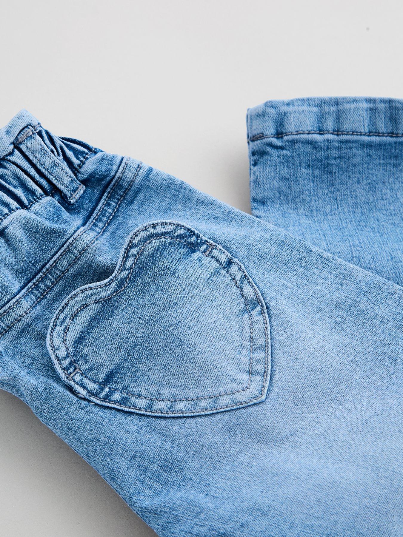 Image 4 of 4 of The Very Collection Girls Wide Leg Jeans (9 months - 7 years) - Light Wash