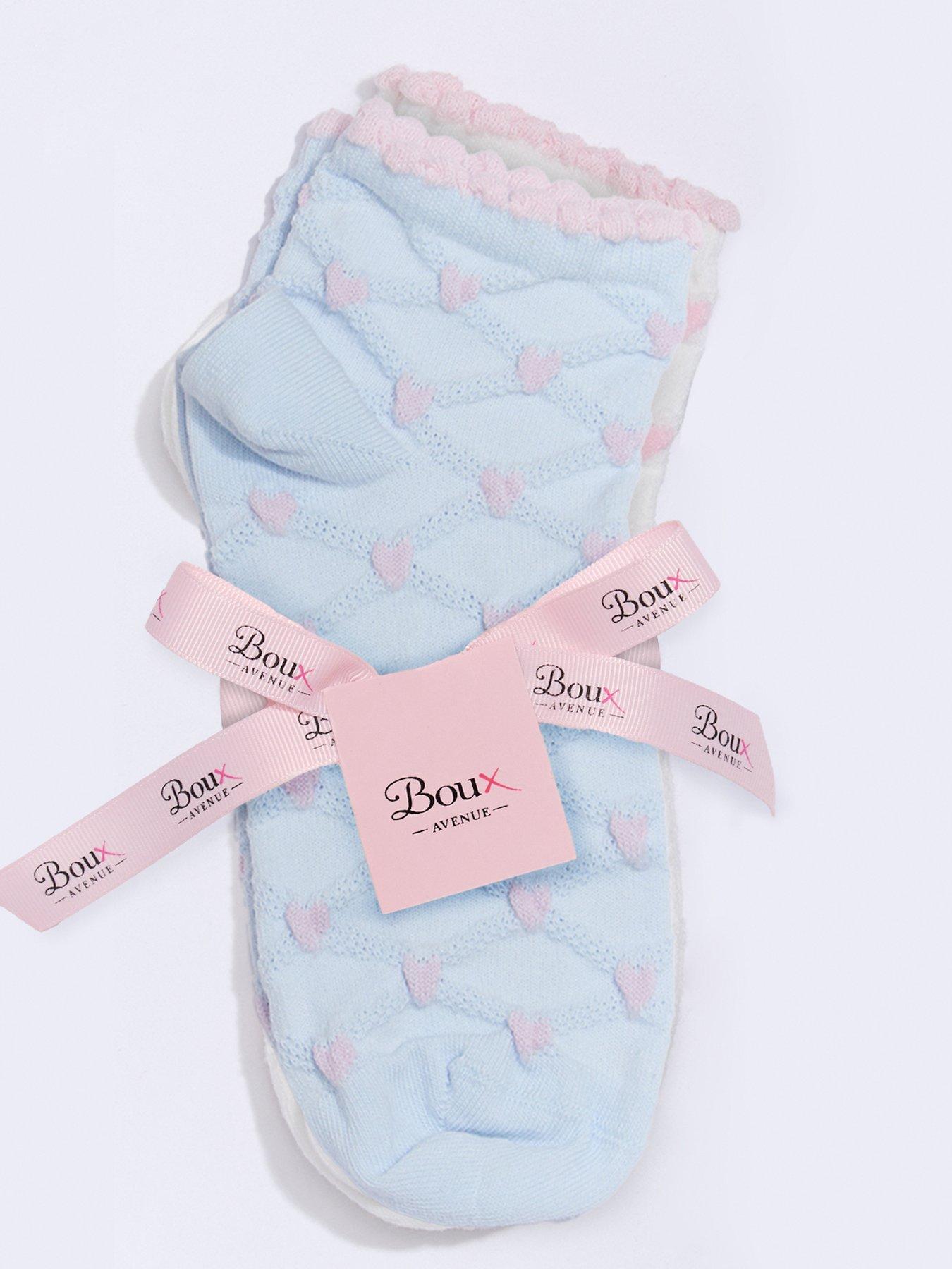 boux-avenue-heart-2-pack-midi-socks-pinkoutfit