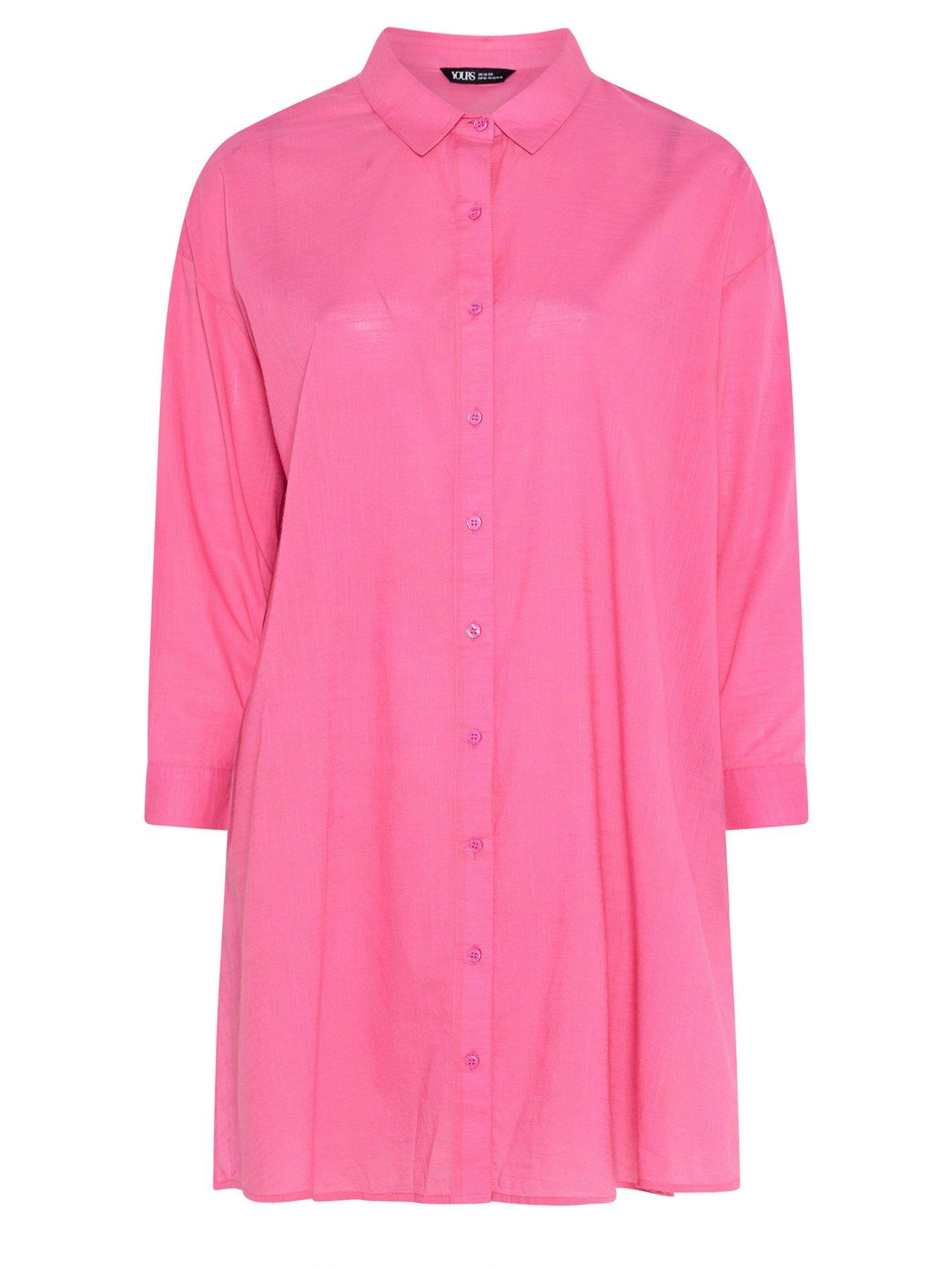 Image 5 of 5 of Yours Curve Longline Slub Shirt