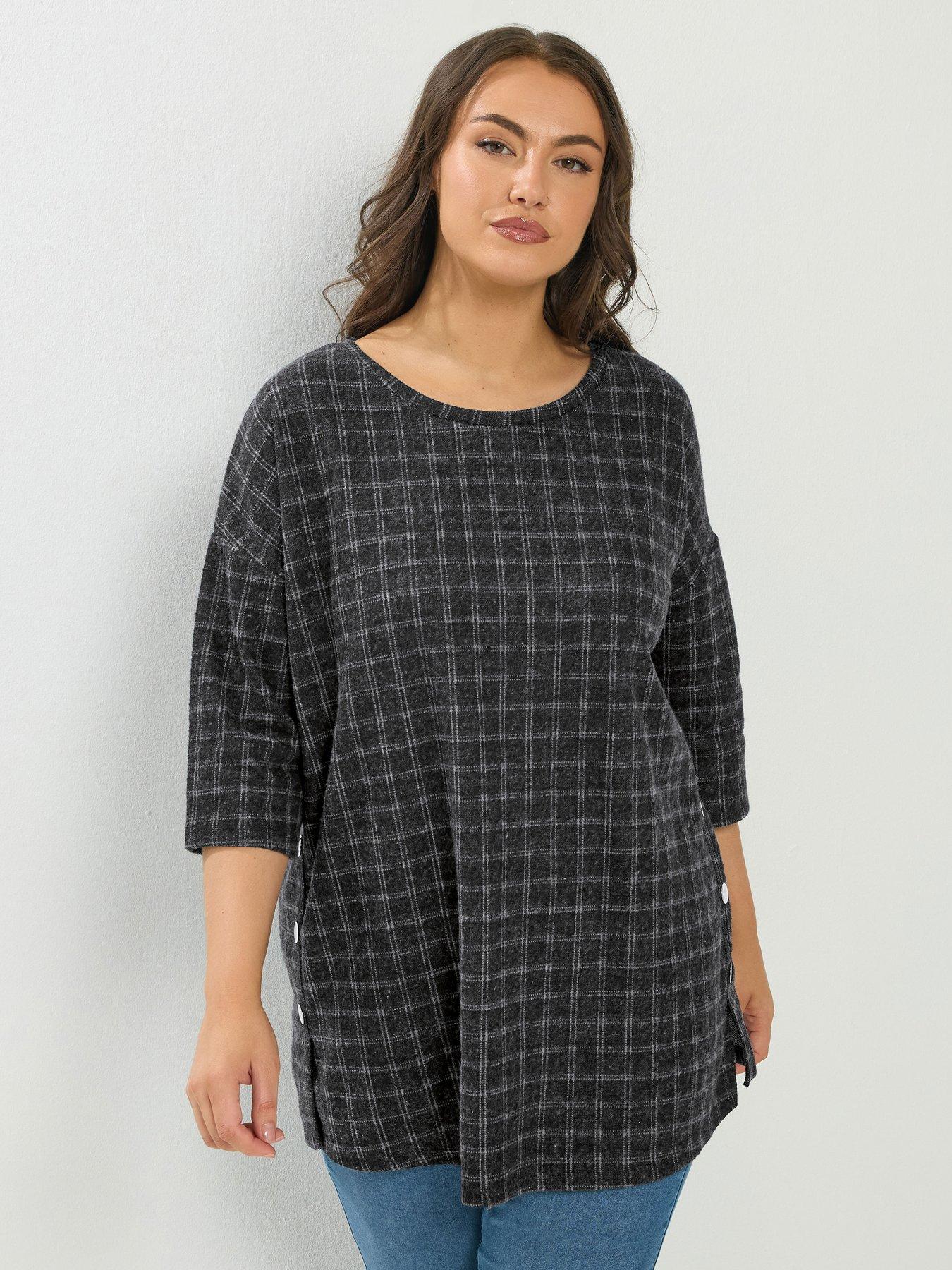 Image 1 of 5 of Yours Curve Side Button Check Top
