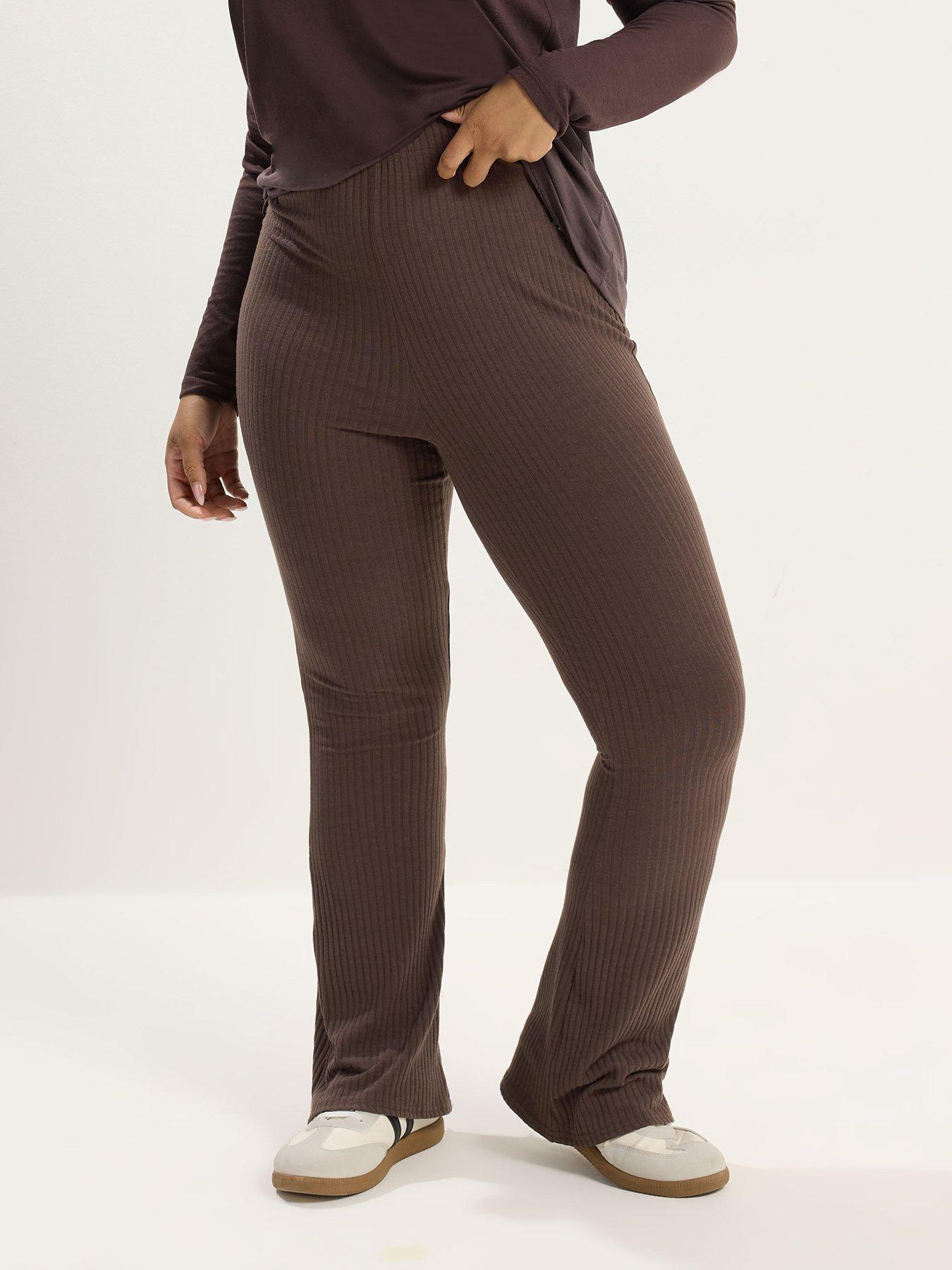 yours-curve-ribbed-flare-legging
