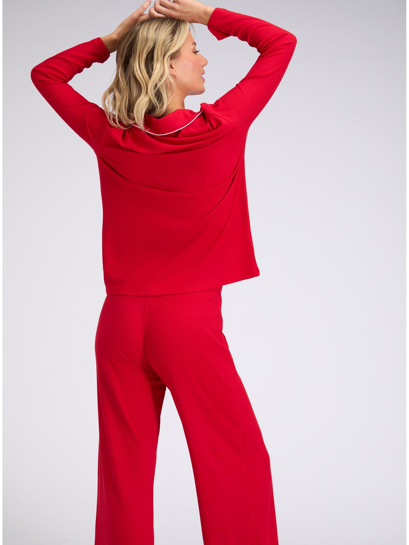 Image 2 of 5 of Boux Avenue Rib Modal Pant - Red