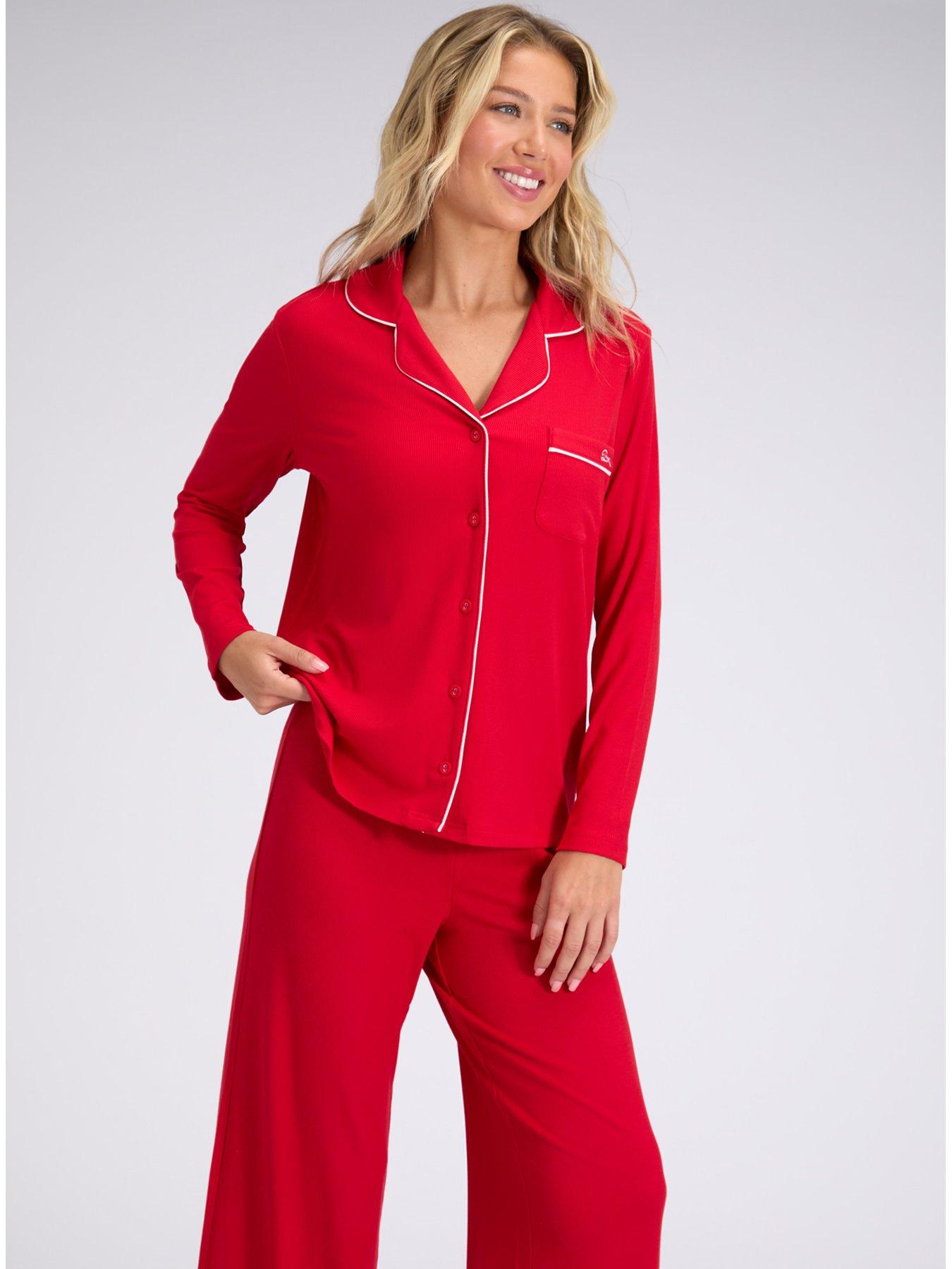 Image 3 of 5 of Boux Avenue Rib Modal Pant - Red