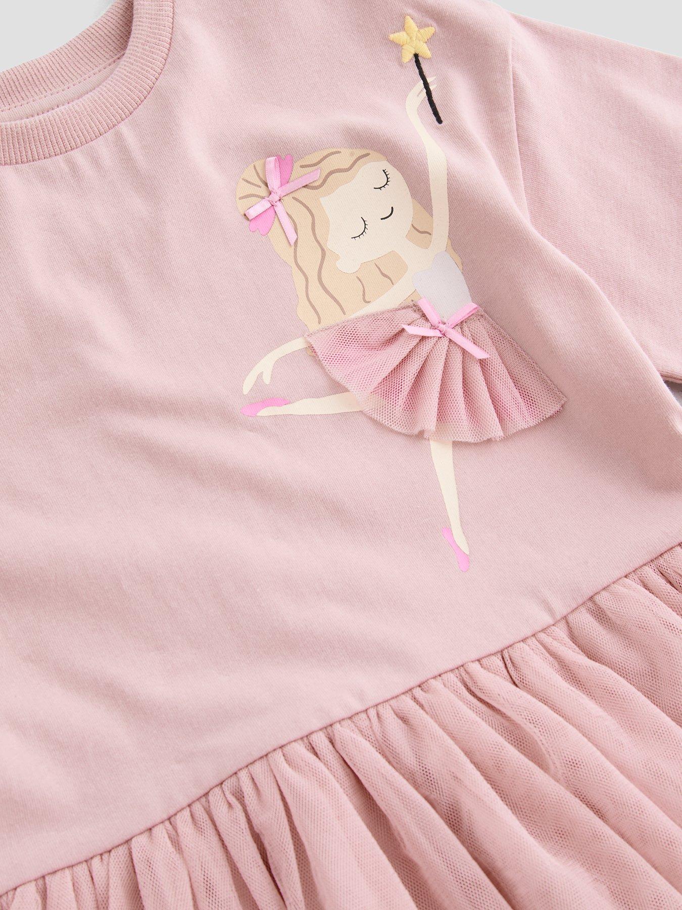 Image 3 of 5 of The Very Collection Girls Peplum Mesh Rib Legging Set - Pink