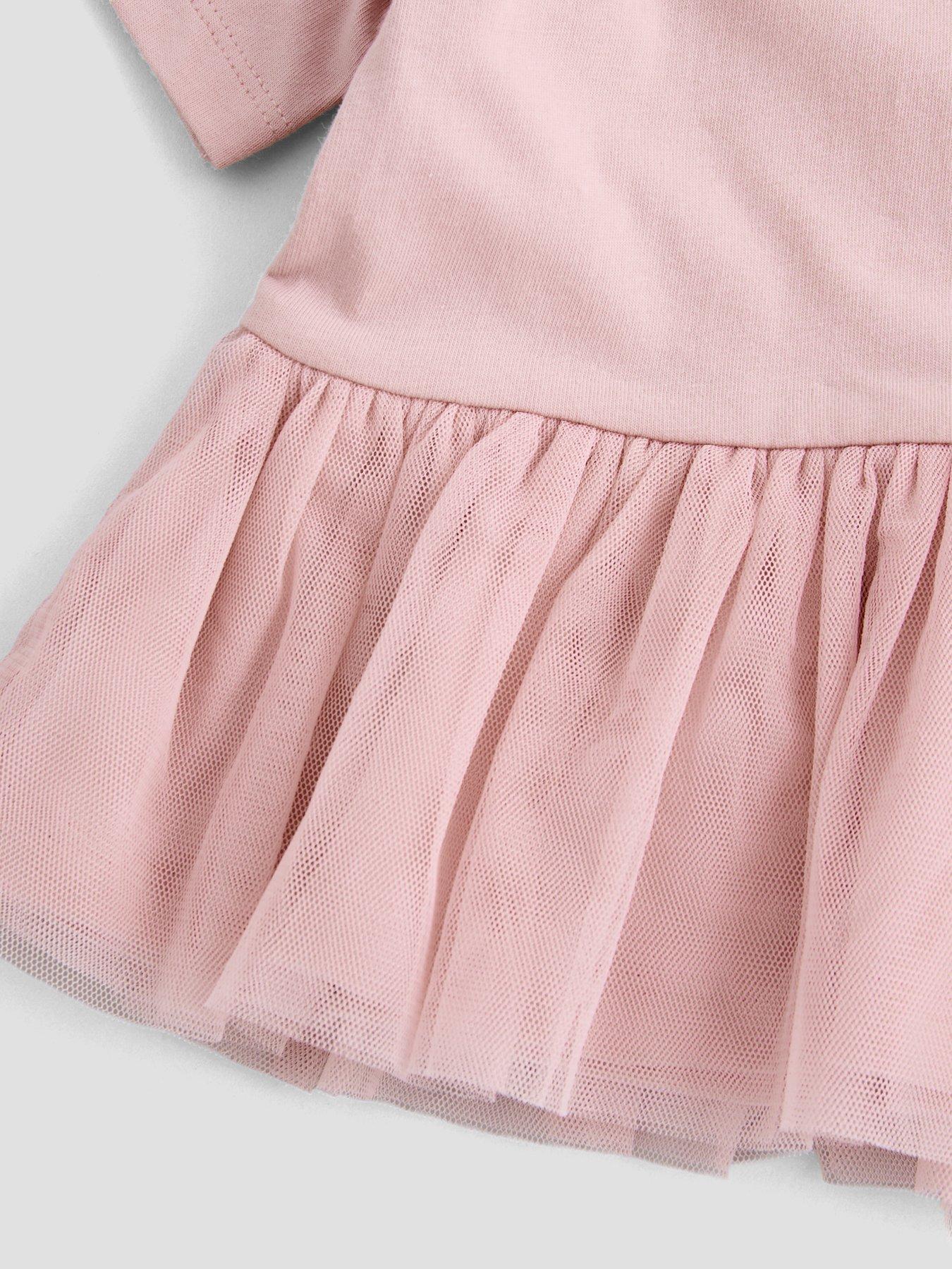 Image 4 of 5 of The Very Collection Girls Peplum Mesh Rib Legging Set - Pink
