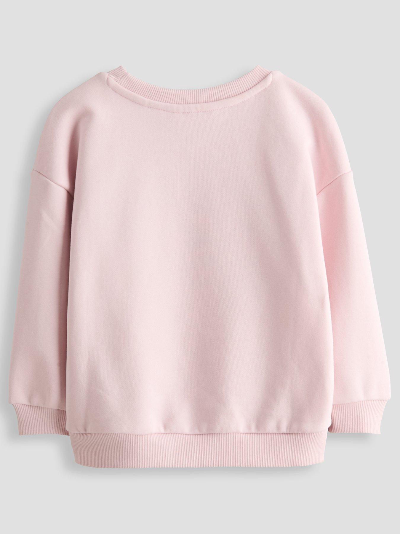 Image 2 of 5 of The Very Collection Girls Teddy Bear Print Sweatshirt - Pink