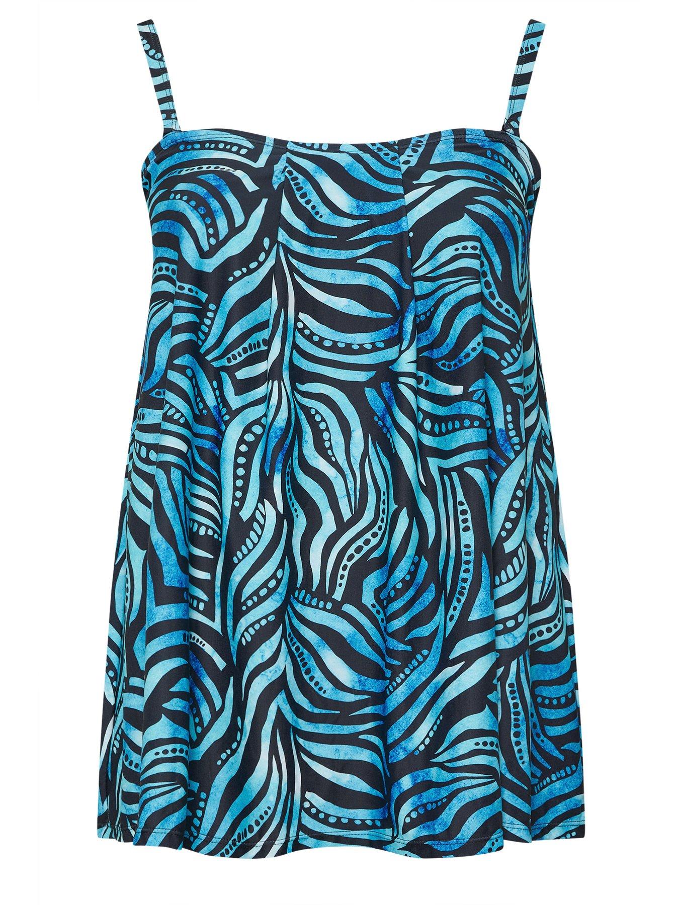 Image 6 of 6 of Yours Curve Pacific Pleat A-line Tankini Top