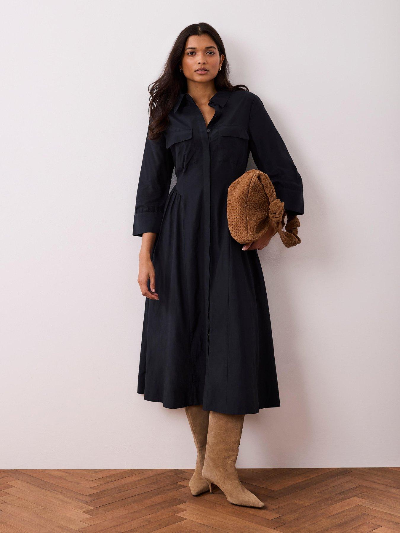 Mint Velvet Drop Waist Maxi Shirt Dress