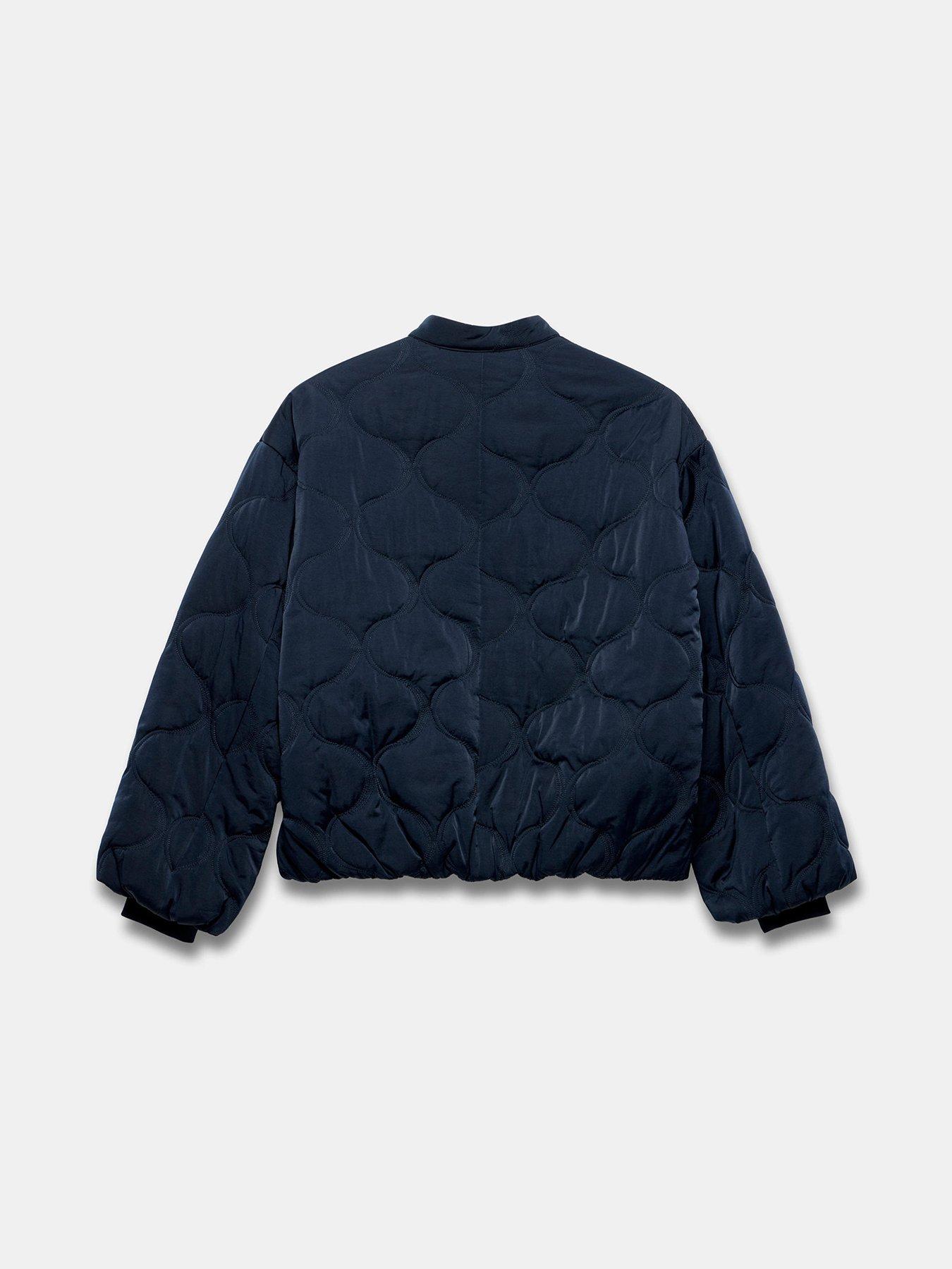 Image 6 of 6 of Mint Velvet Navy Quilted Bomber Jacket - Blue